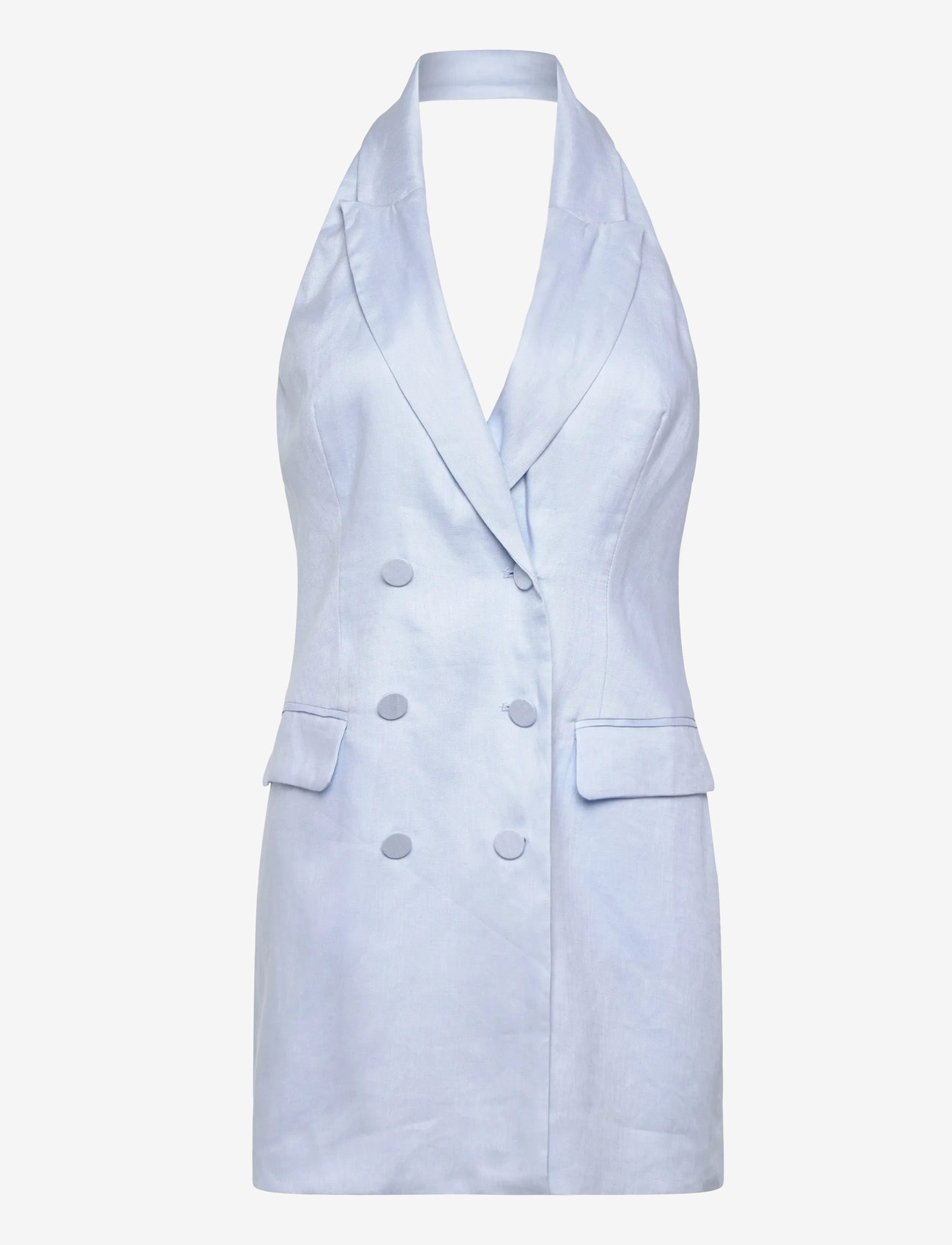 Bardot - FREYA LINEN VEST MINI DRESS - kokteilinės suknelės - soft blue - 1