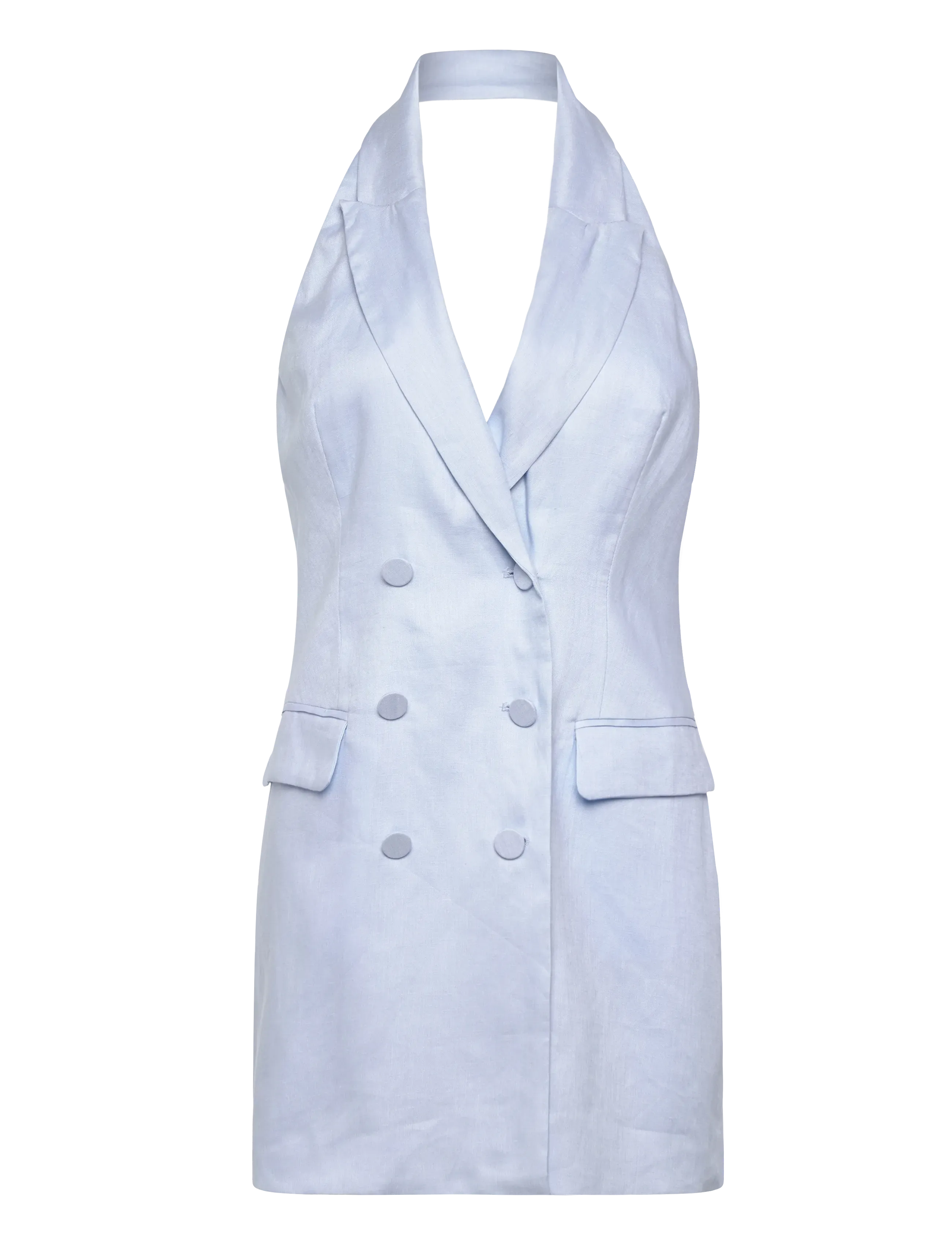 Bardot FREYA LINEN VEST MINI DRESS - Bardot - SOFT BLUE / blue