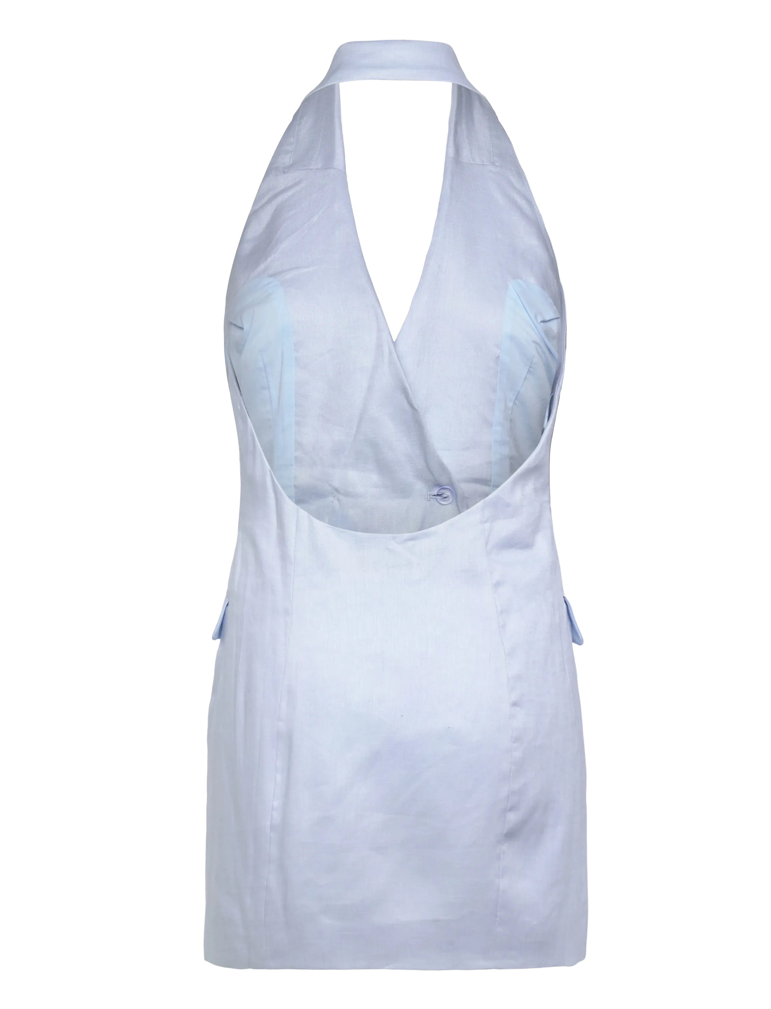 Bardot - FREYA LINEN VEST MINI DRESS - soft blue - 2
