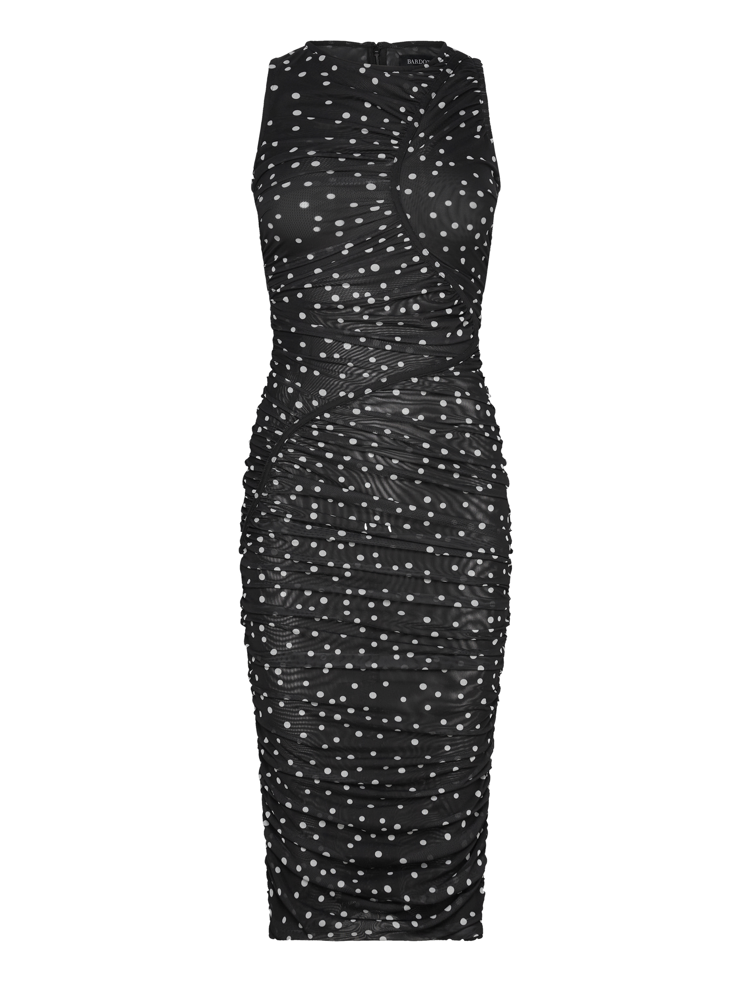 Bardot FELICIA SPOT MESH MIDI DRESS - Kjoler - BLACK SPOT / black