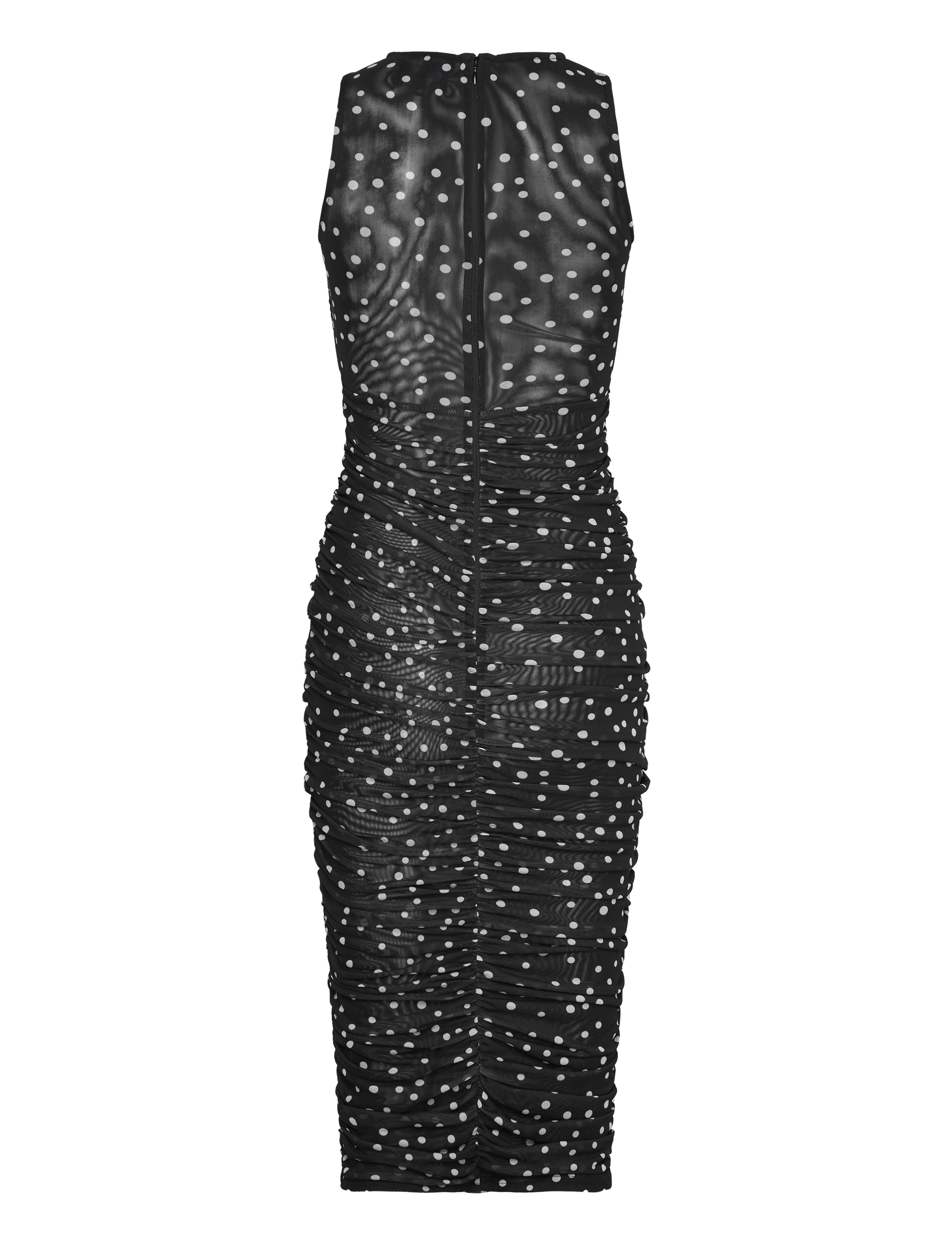Bardot - FELICIA SPOT MESH MIDI DRESS - festkjoler - black spot - 2