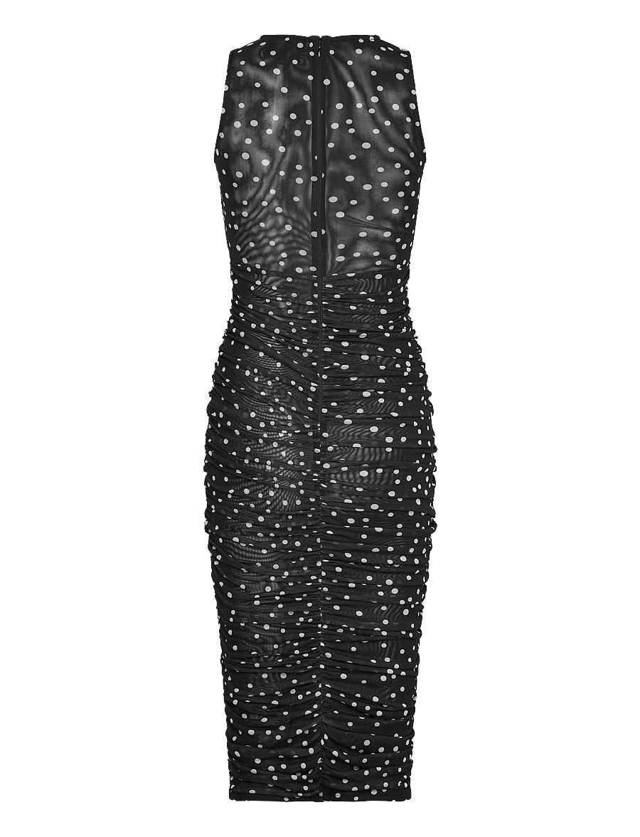 Bardot - FELICIA SPOT MESH MIDI DRESS - black spot - 2