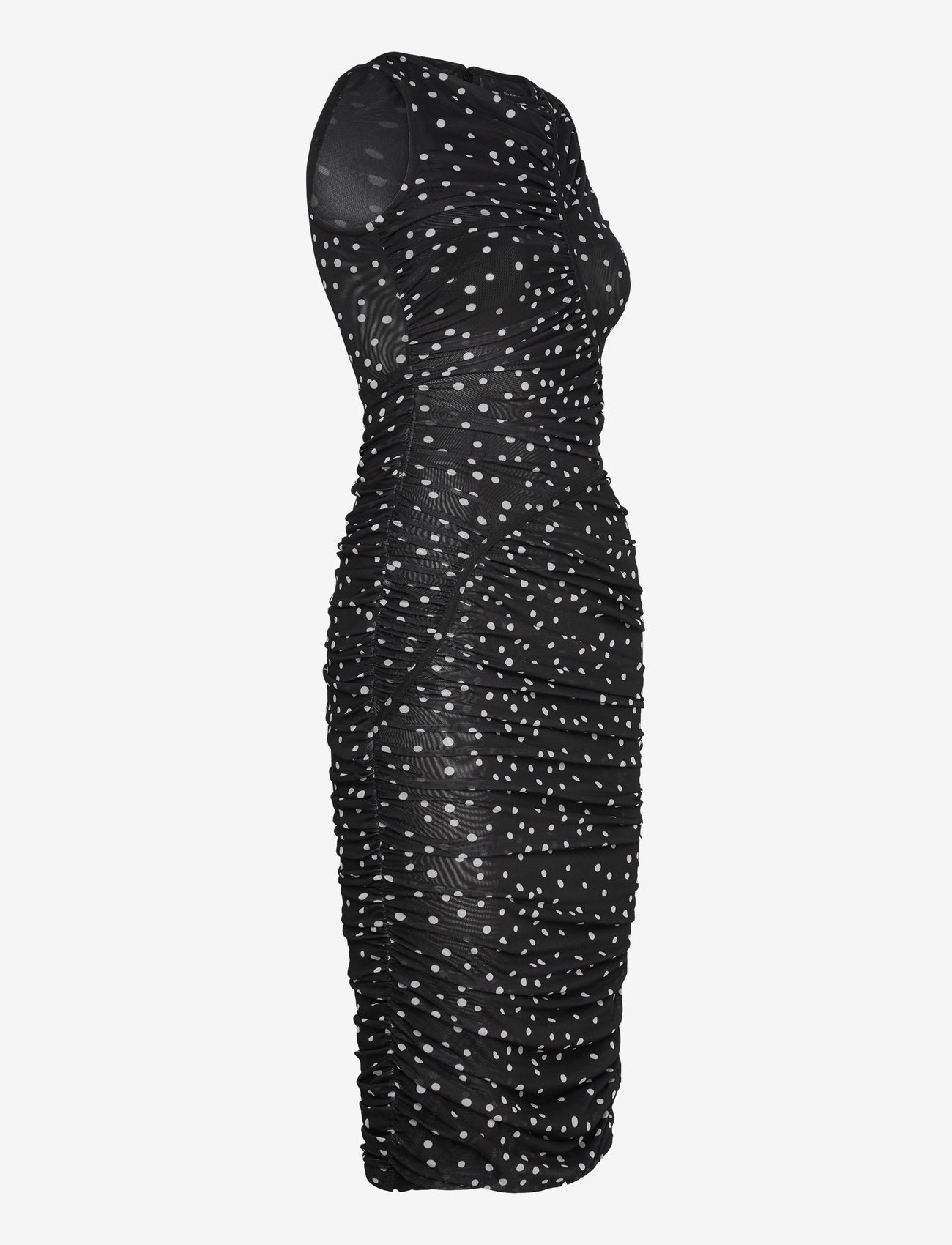 Bardot - FELICIA SPOT MESH MIDI DRESS - black spot - 4