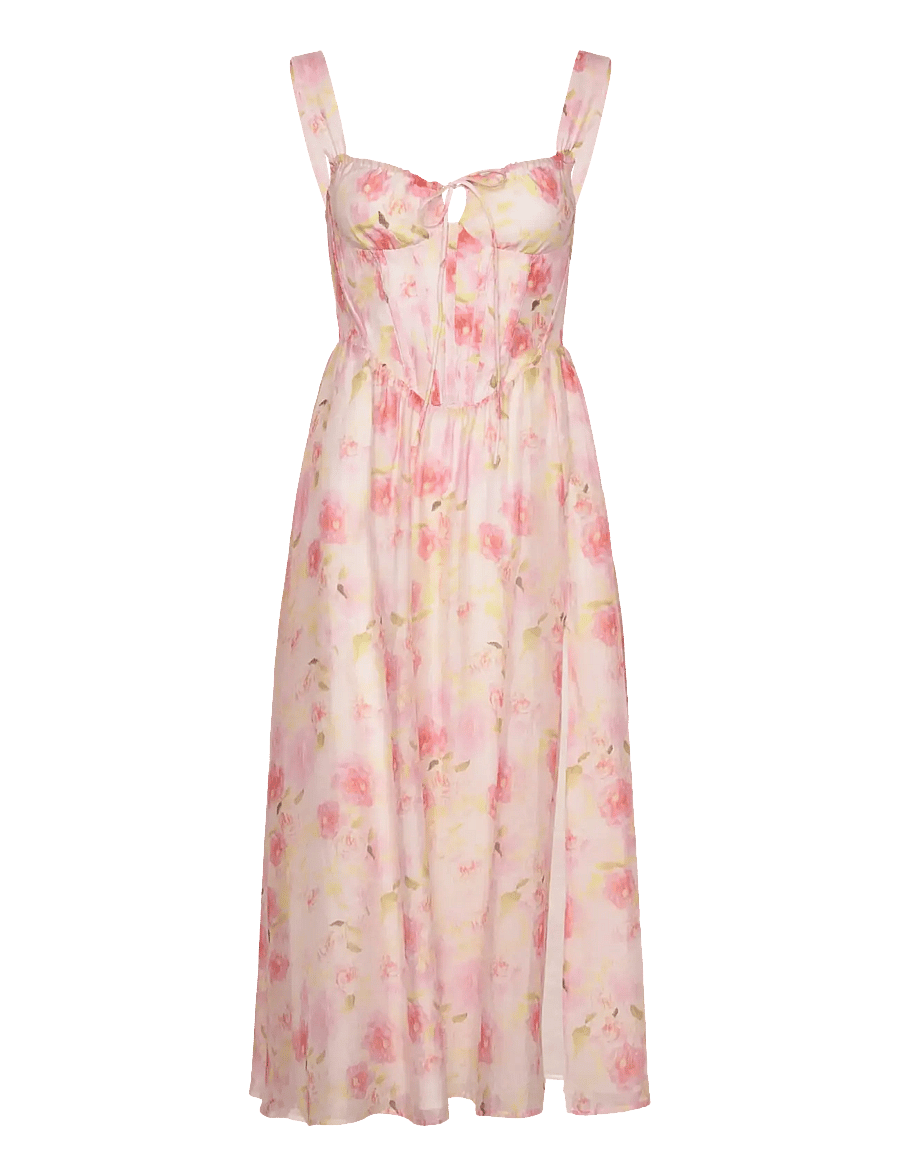 Bardot - ESRA PRINTED MIDI DRESS - sommerkleider - pink floral - 0