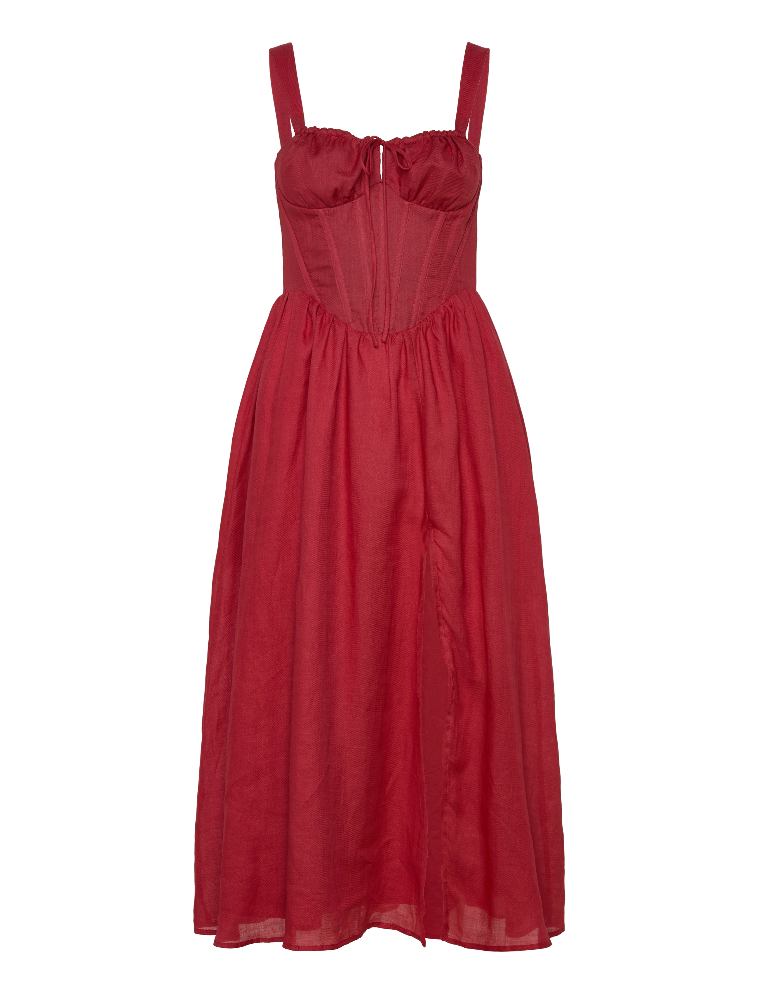 ESRA MIDI DRESS - FIRE RED