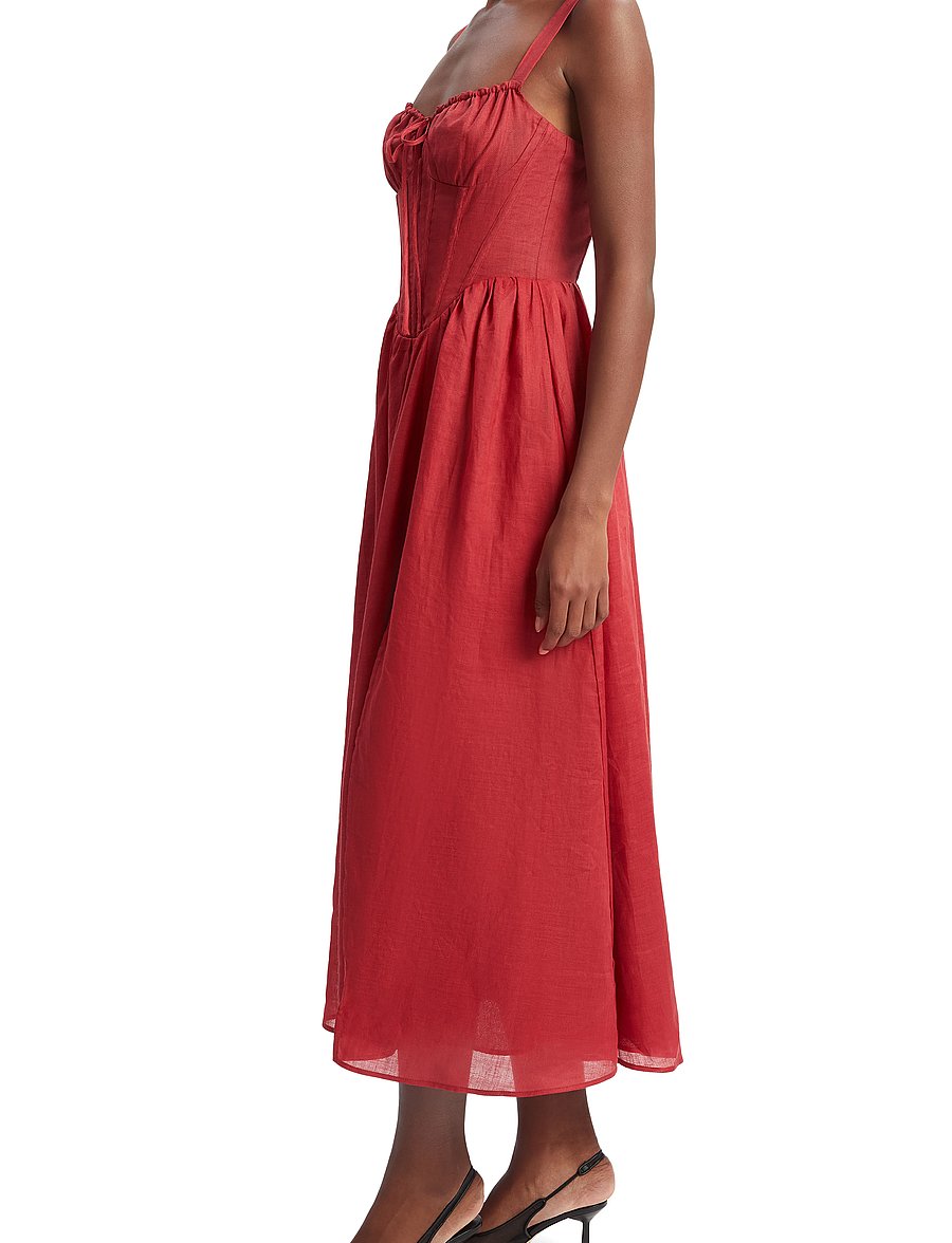 Bardot - ESRA MIDI DRESS - partykleider - fire red - 0