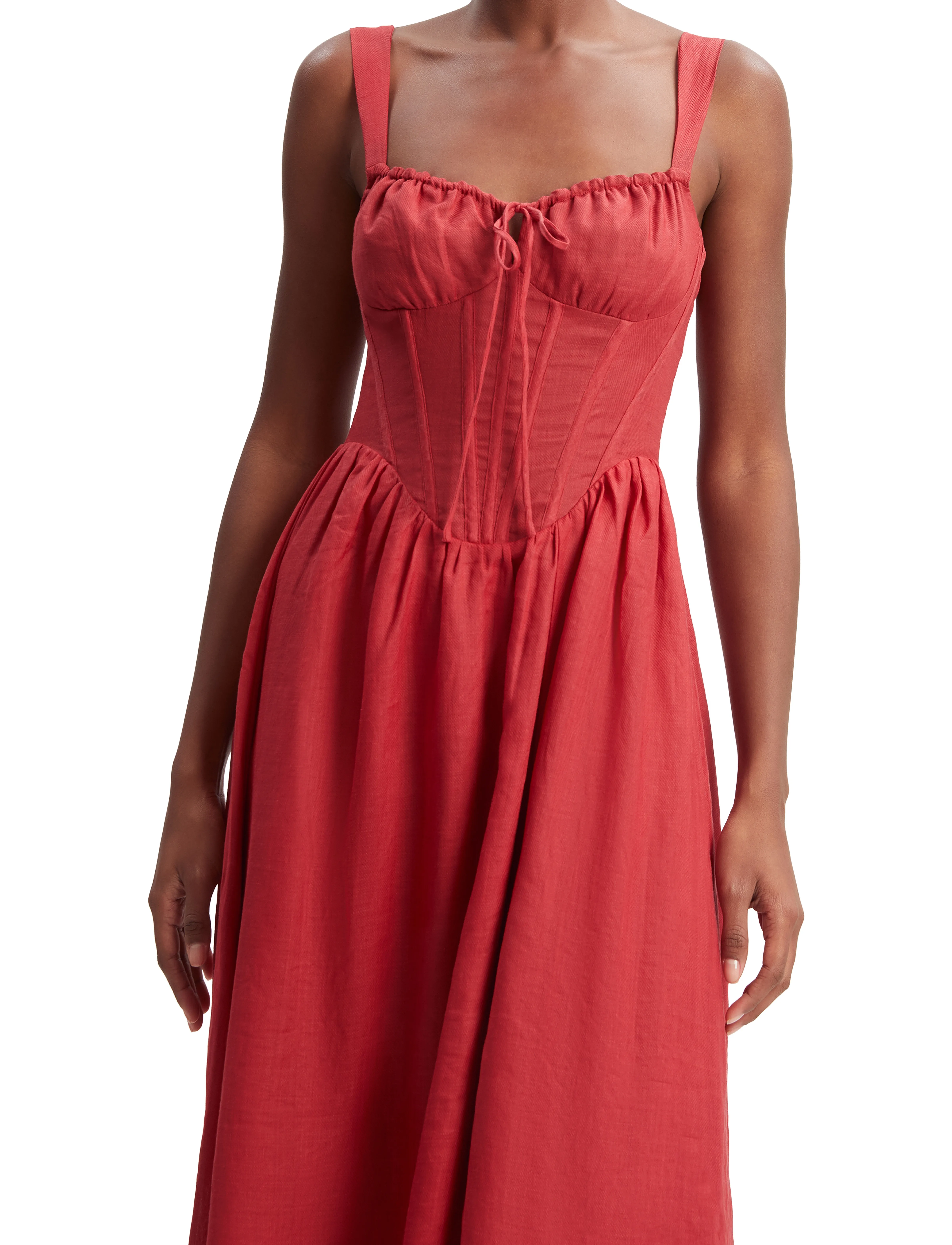 Bardot - ESRA MIDI DRESS - fire red - 3