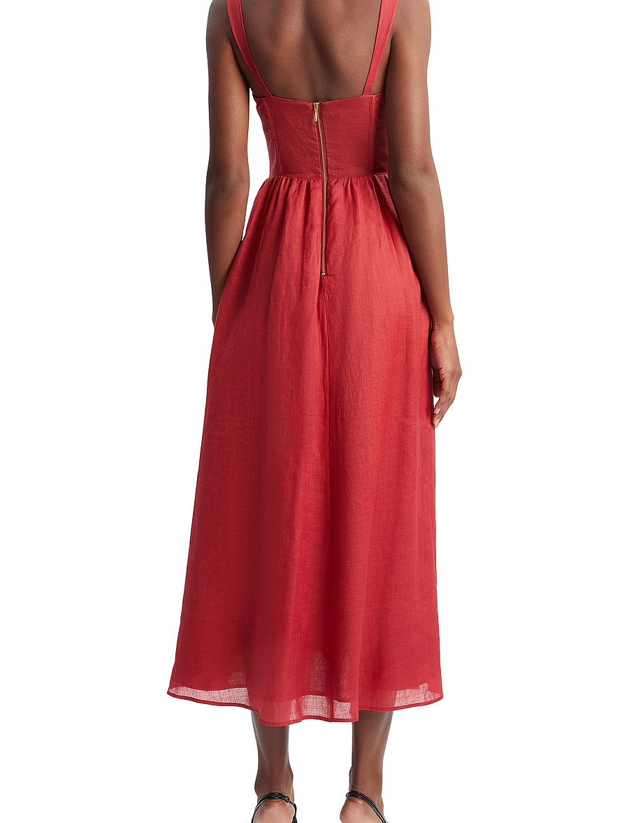 Bardot - ESRA MIDI DRESS - partykleider - fire red - 5