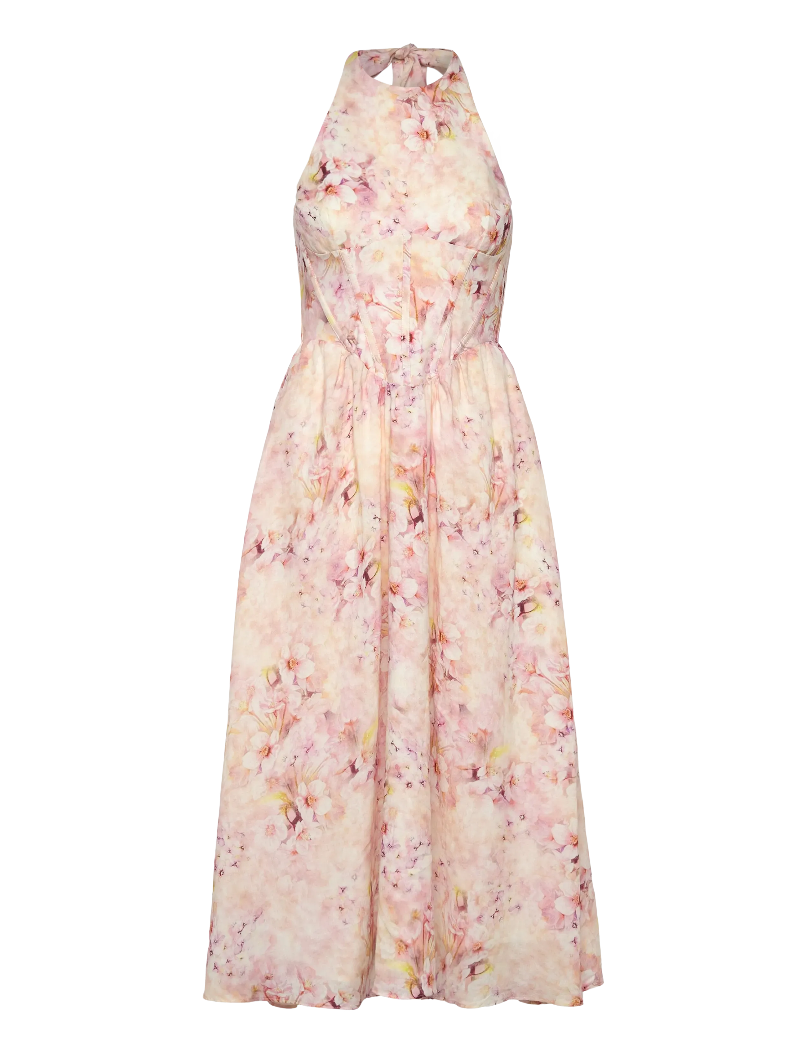 BARDOT Kylen Printed Midi Kleid Pink - 40 - Damen
