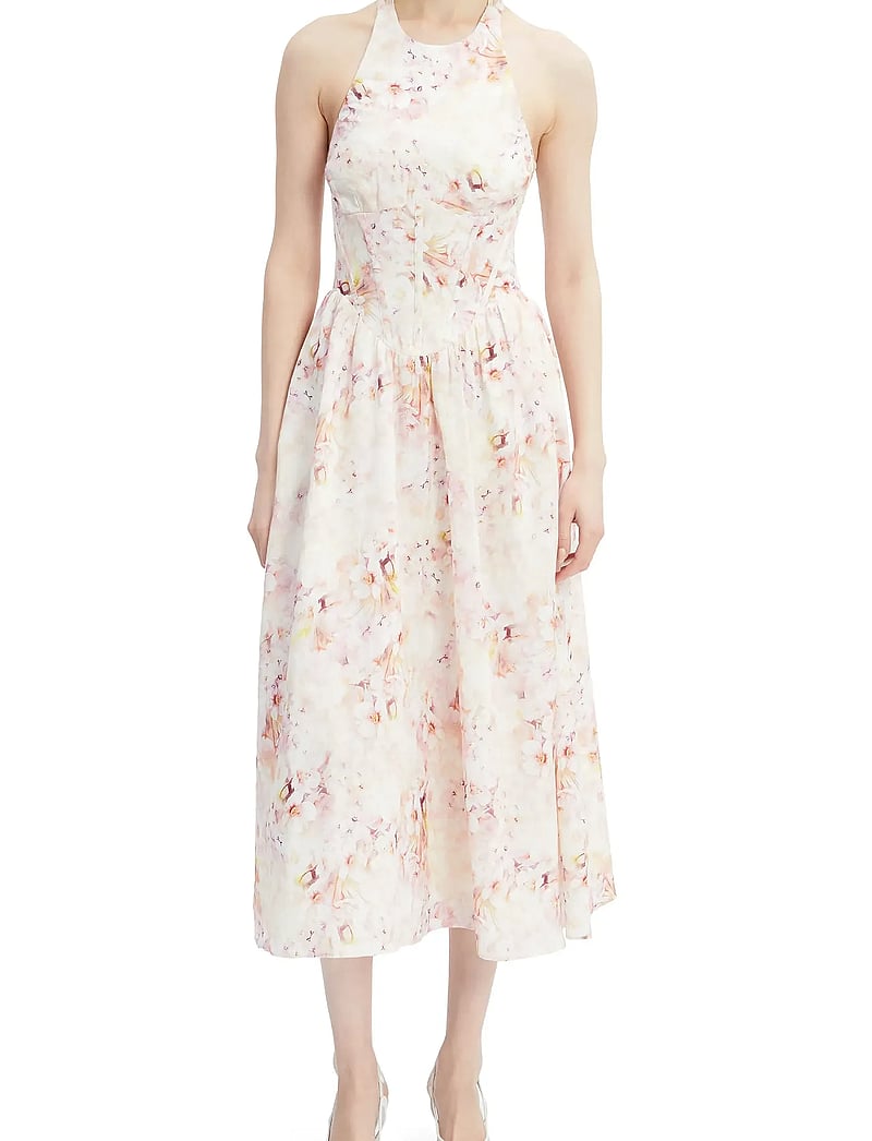 Bardot - KYLEN PRINTED MIDI DRESS - sommerkjoler - pink floral - 0