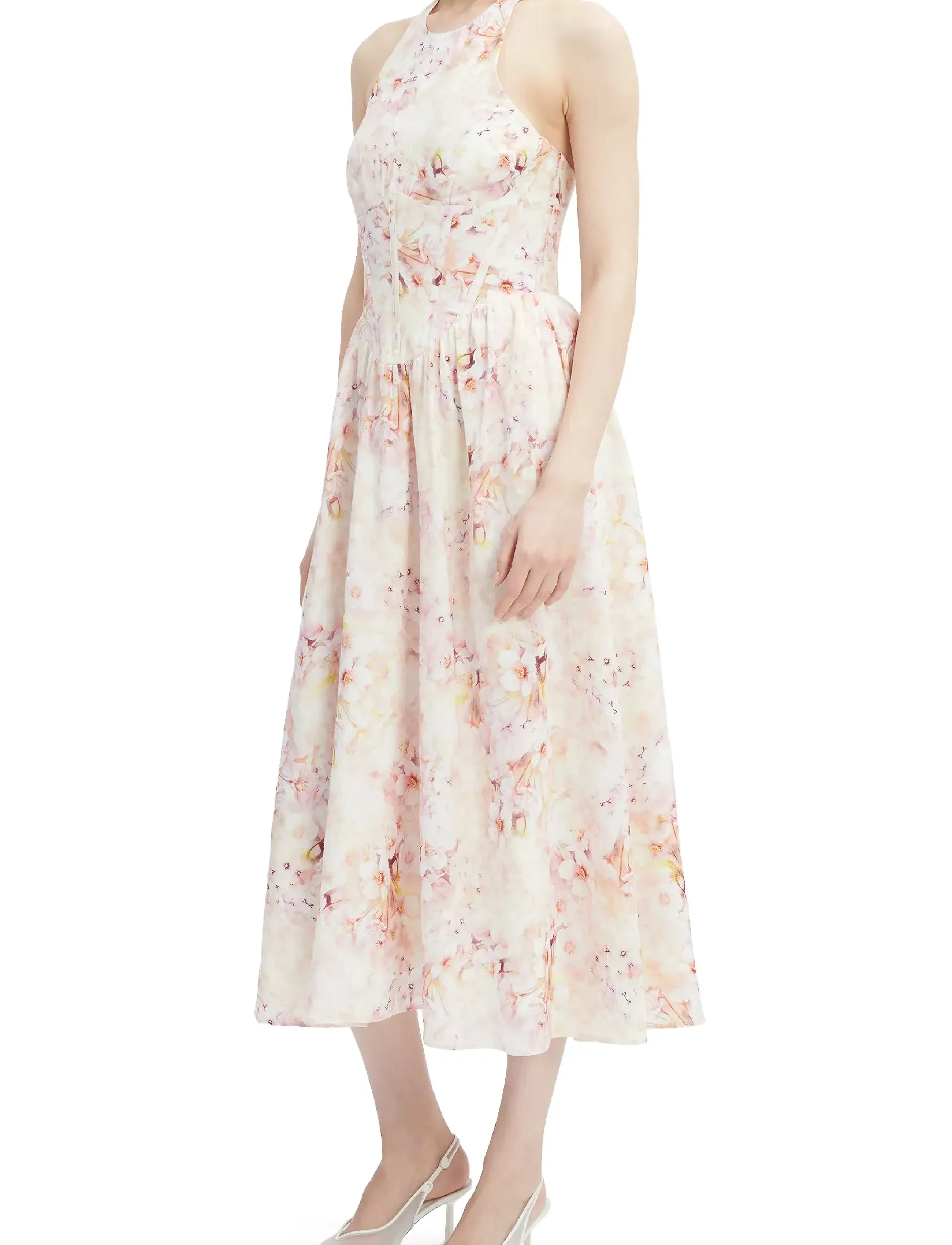 Bardot - KYLEN PRINTED MIDI DRESS - pink floral - 3