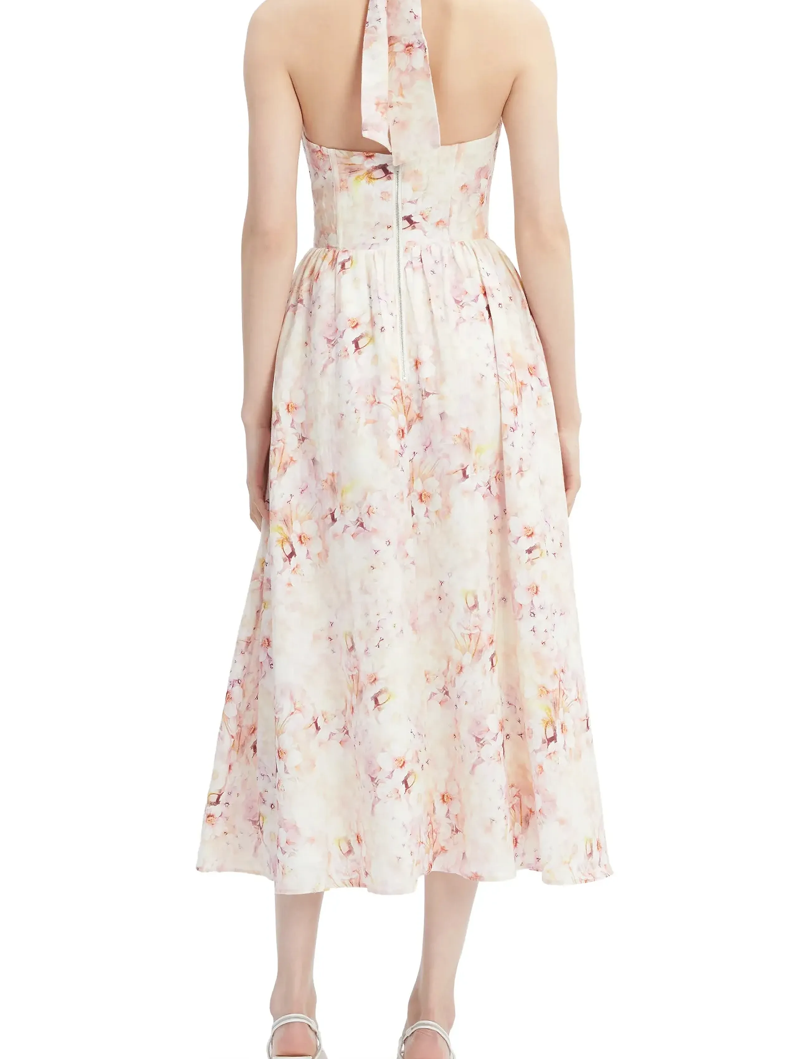 Bardot - KYLEN PRINTED MIDI DRESS - pink floral - 4