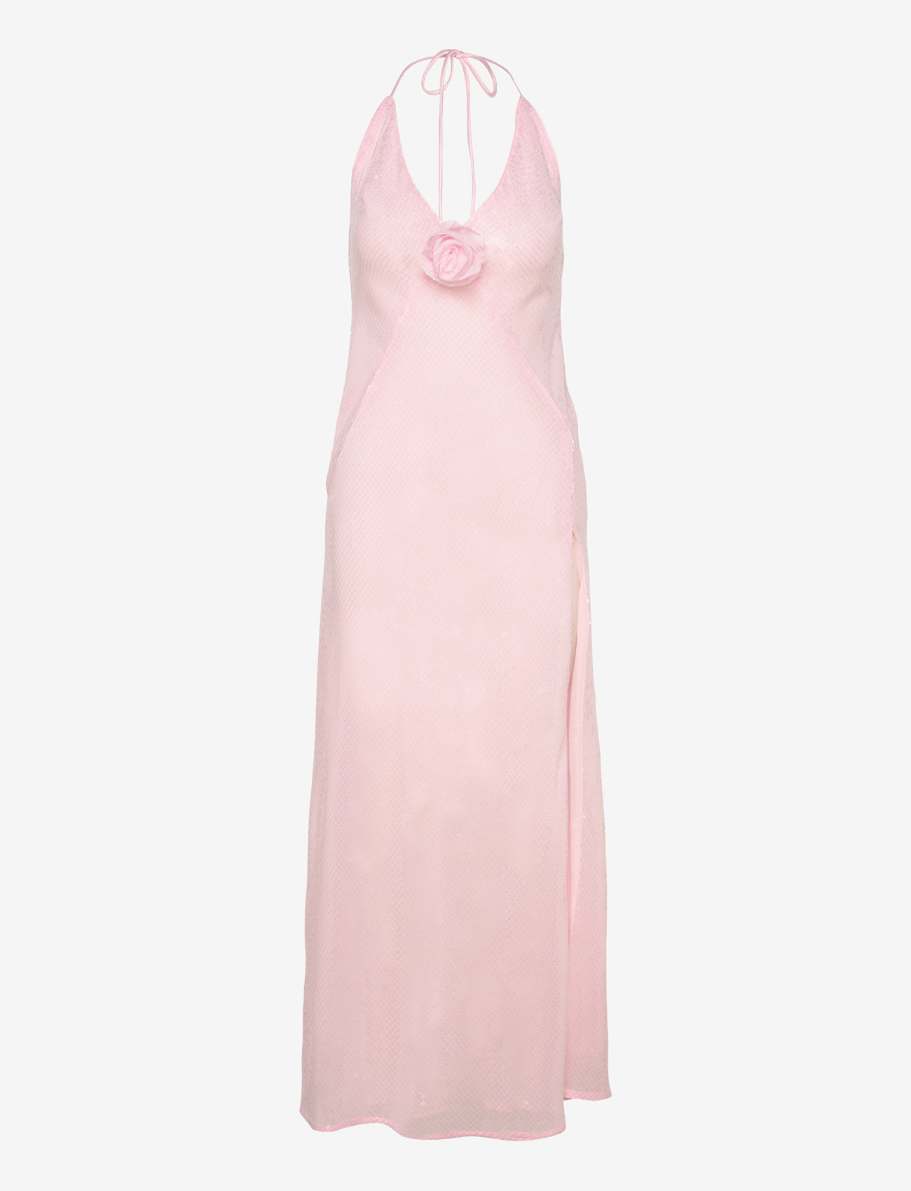 Bardot - ARADIA SEQUIN HALTER DRESS - pailletkjoler - light pink - 1