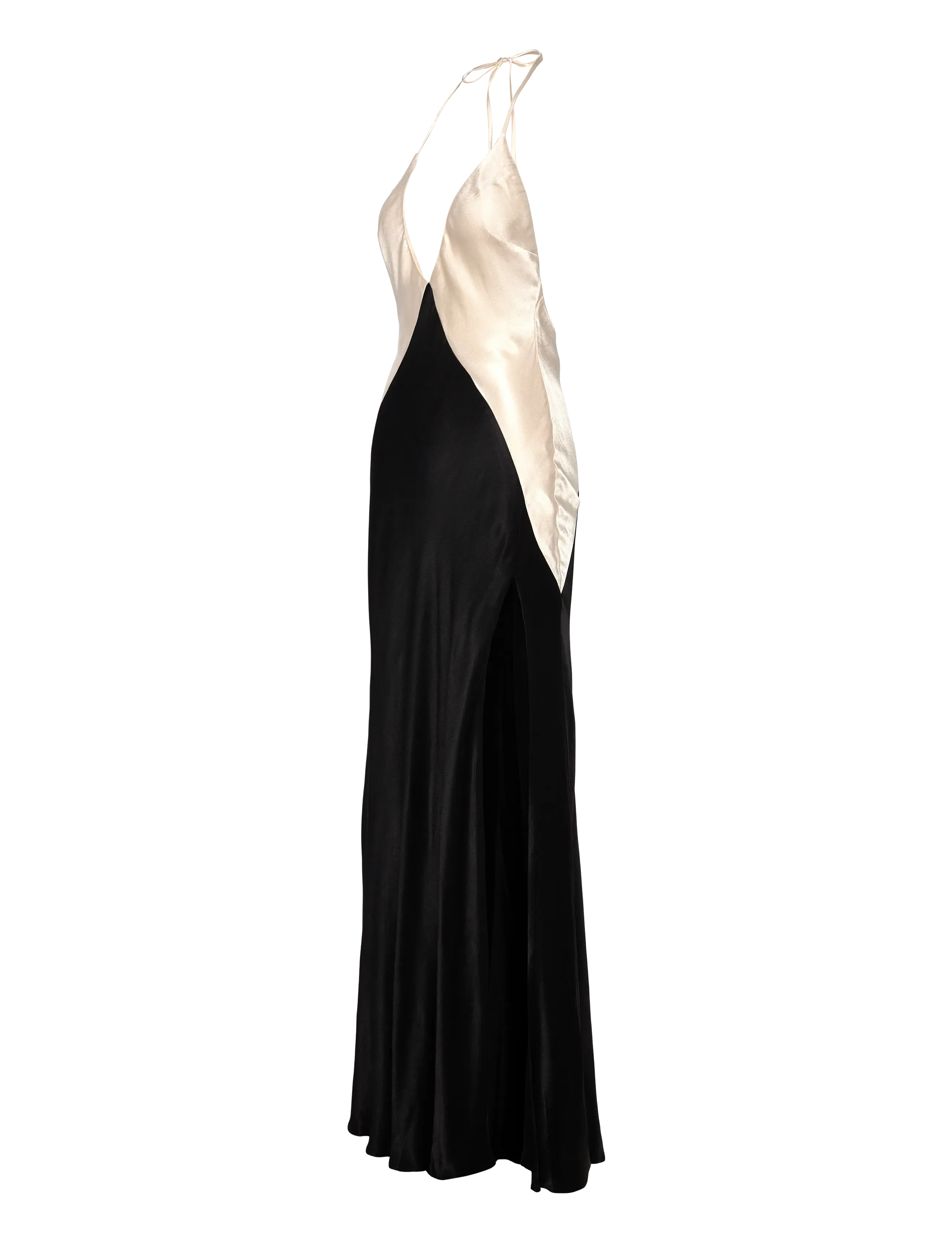 Bardot - YVE CONTRAST HALTER DRESS - black ivory - 2