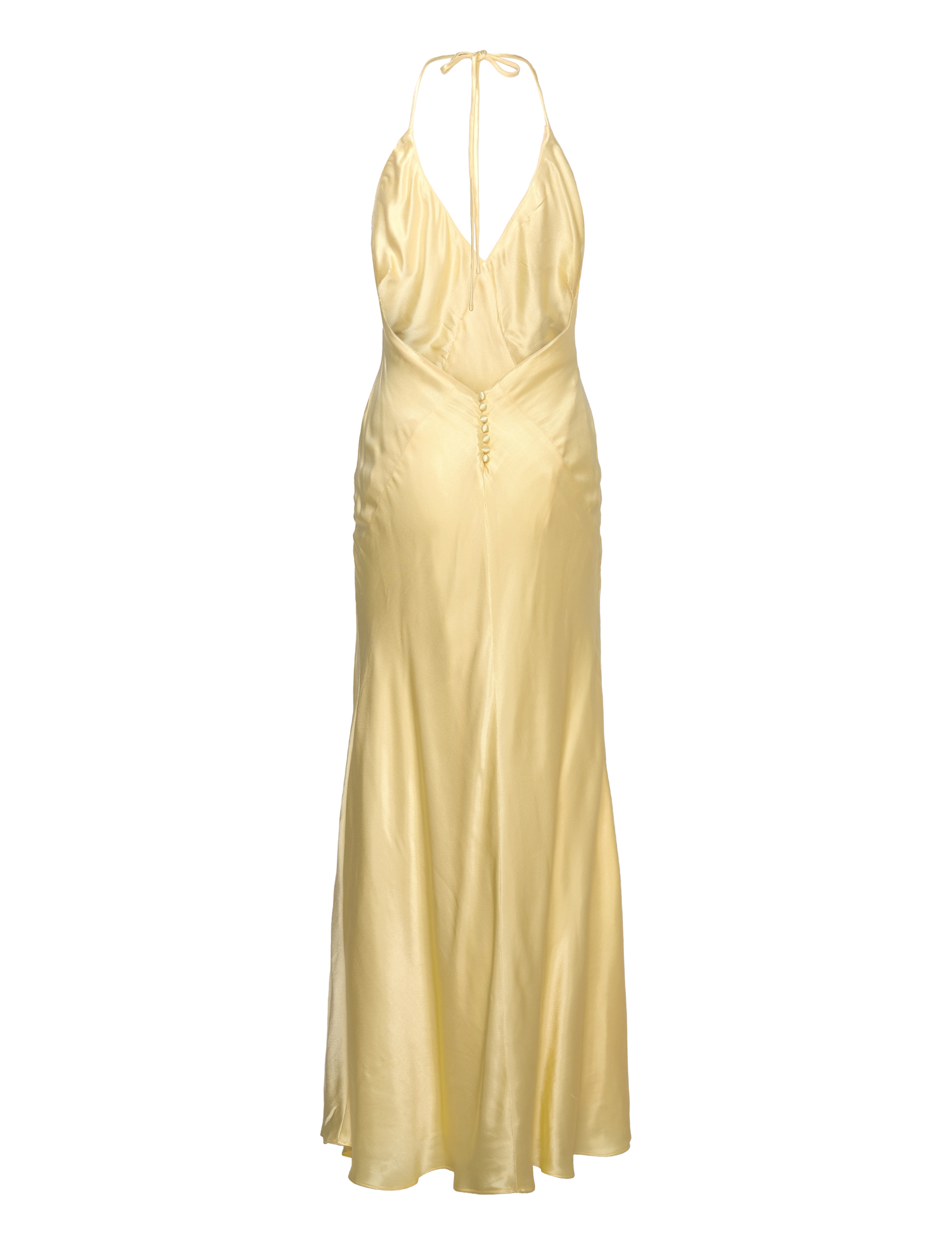 Bardot - YVE HALTER DRESS - aftenkjoler - canary ylw - 2