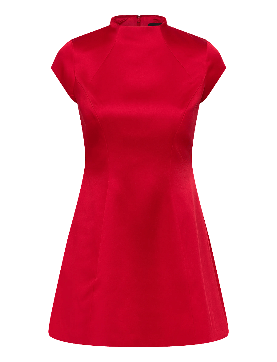Bardot - DELPHI HOURGLASS SATIN DRESS - partykleider - deep red - 1