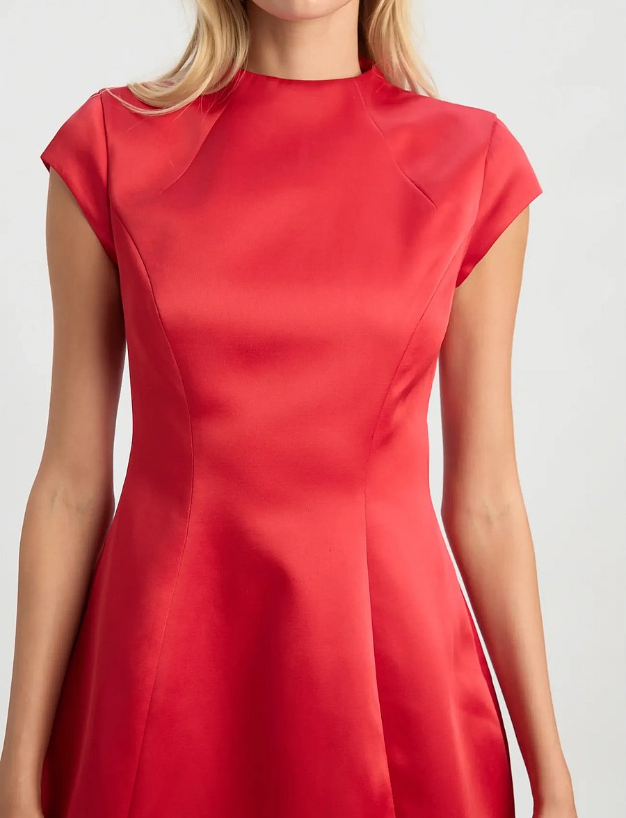Bardot - DELPHI HOURGLASS SATIN DRESS - partykleider - deep red - 3