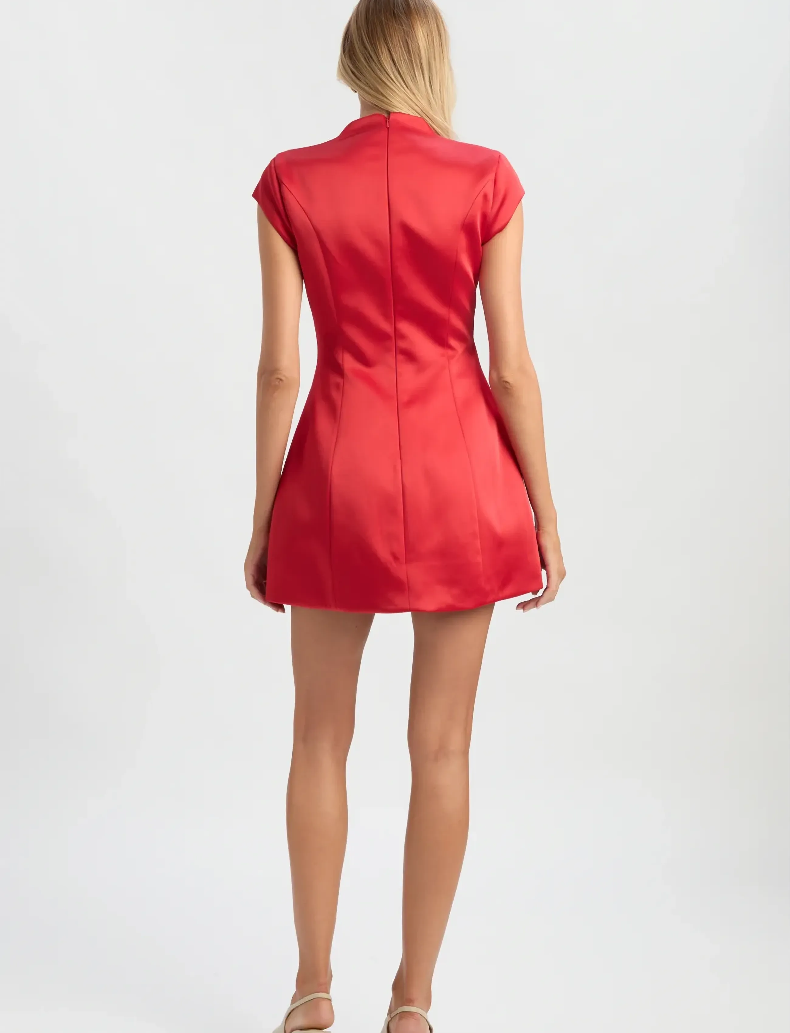 Bardot - DELPHI HOURGLASS SATIN DRESS - festkjoler - deep red - 4