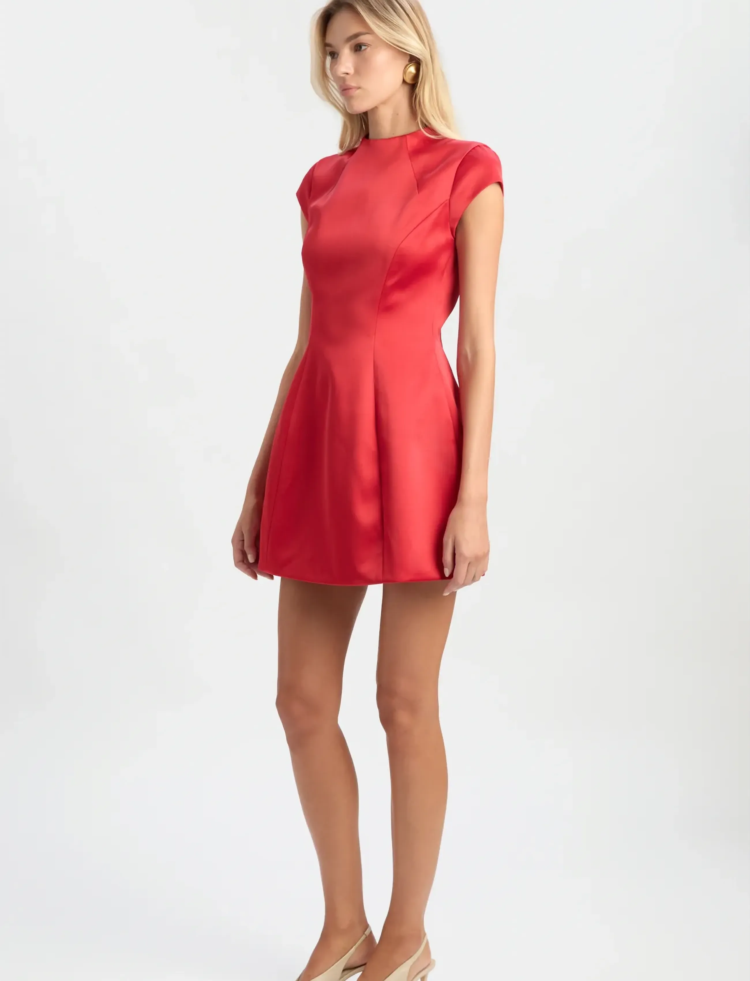 Bardot - DELPHI HOURGLASS SATIN DRESS - festkjoler - deep red - 5