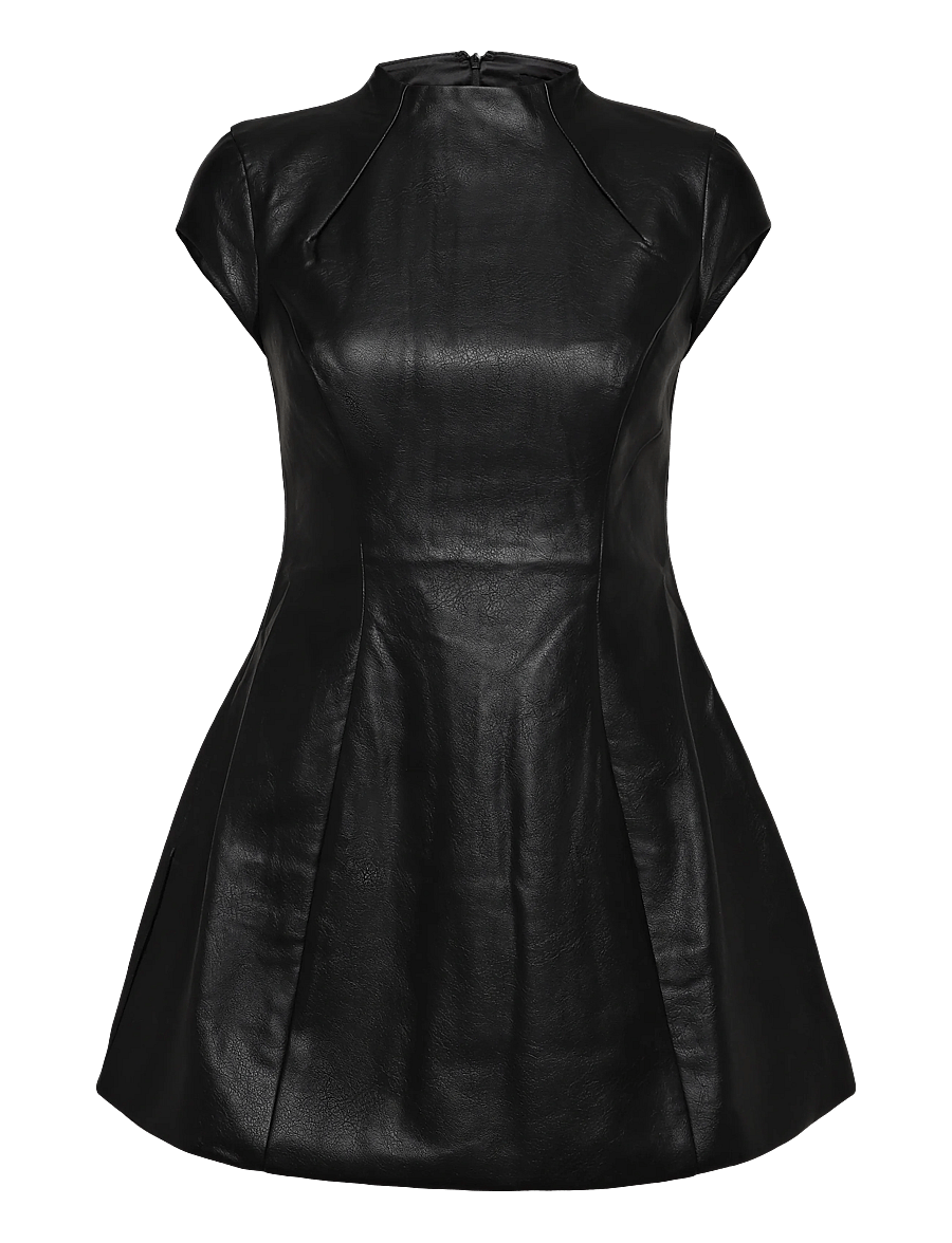 Bardot - DELPHI VEGAN LEATHER MINI - short dresses - black - 1