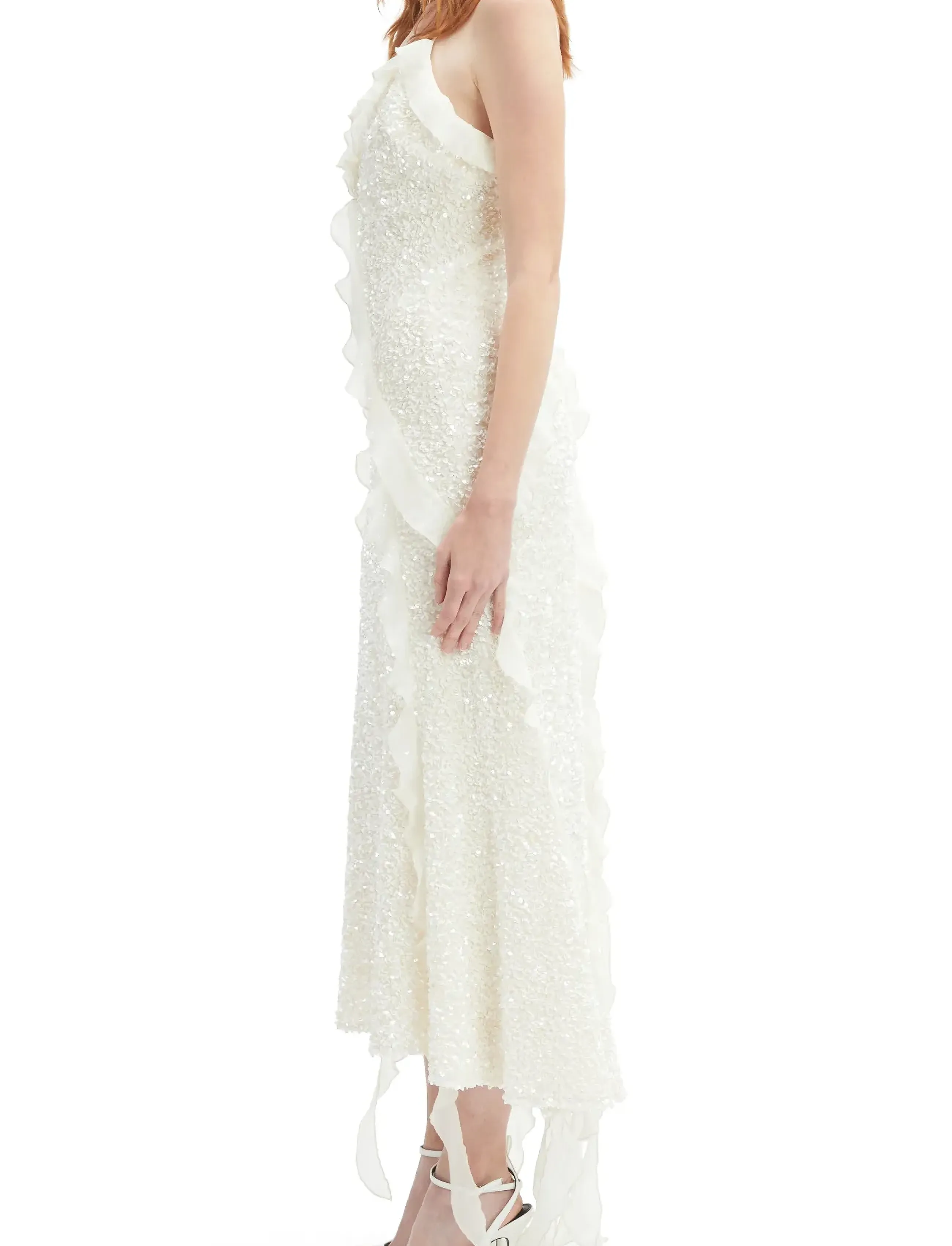 Bardot - MARSELLA RUFFLE MIDI DRESS - ivory - 3