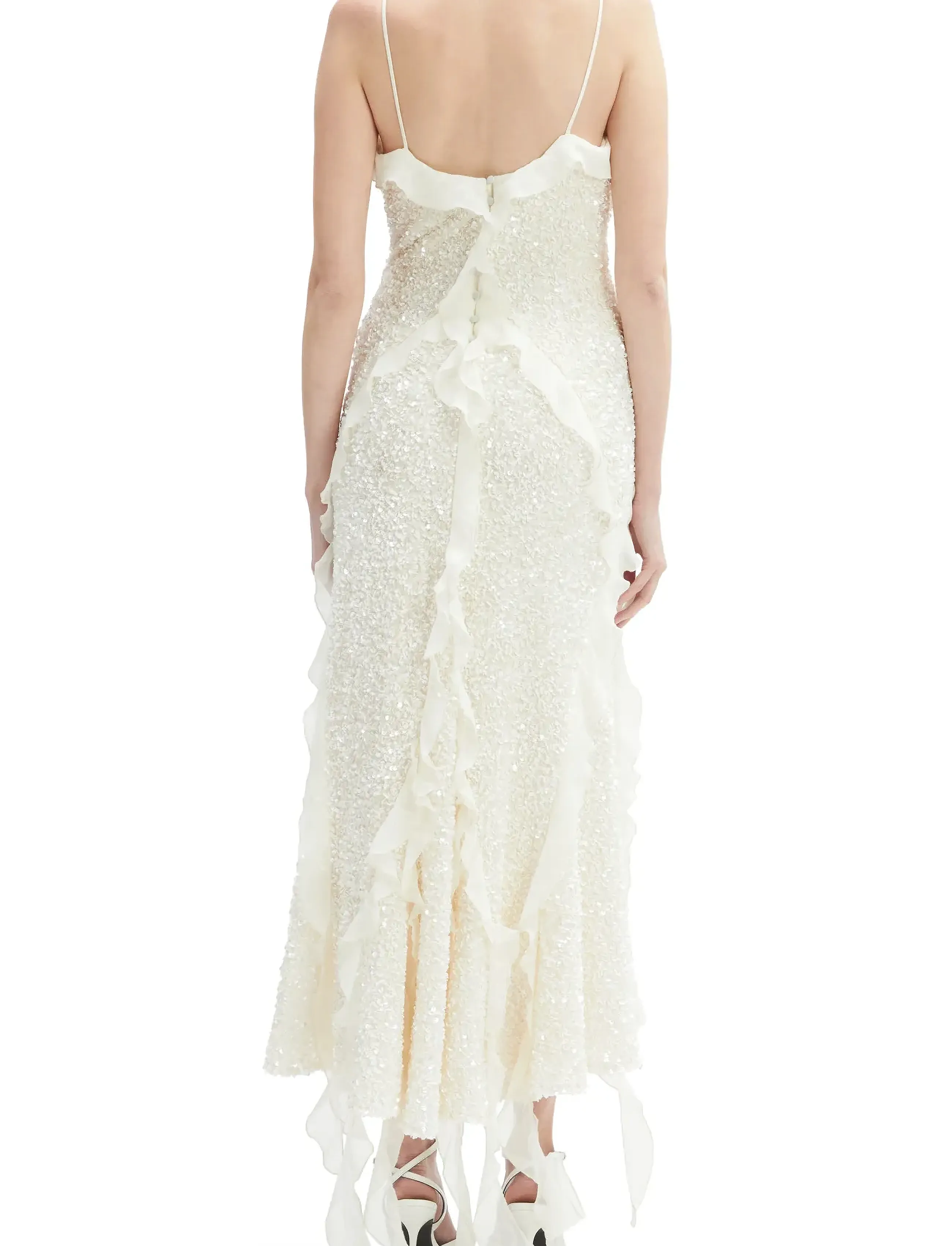 Bardot - MARSELLA RUFFLE MIDI DRESS - ivory - 4