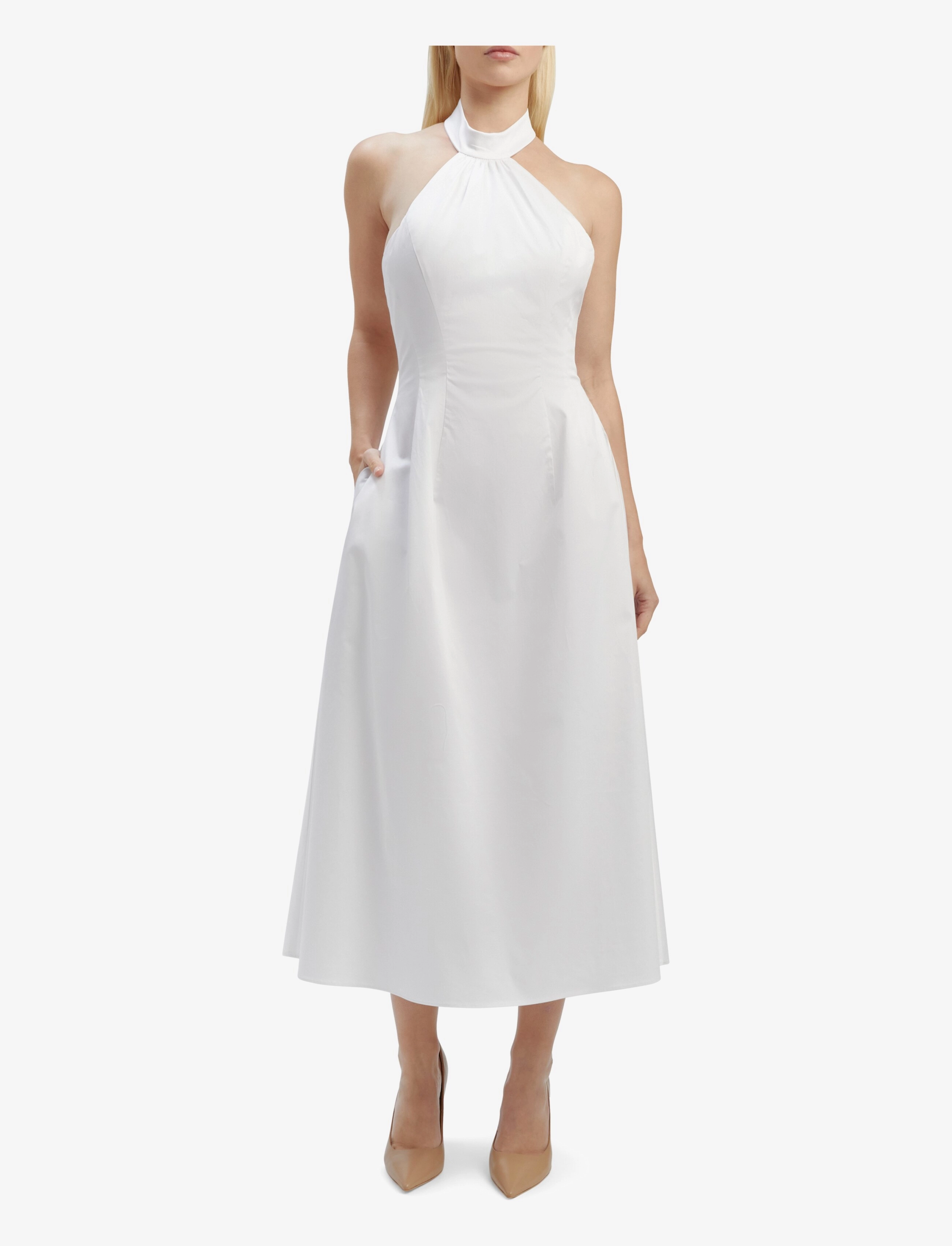 Bardot GENEVIEVE POPLIN MIDI DRESS - Maxi kjoler - ORCHID WHT / white