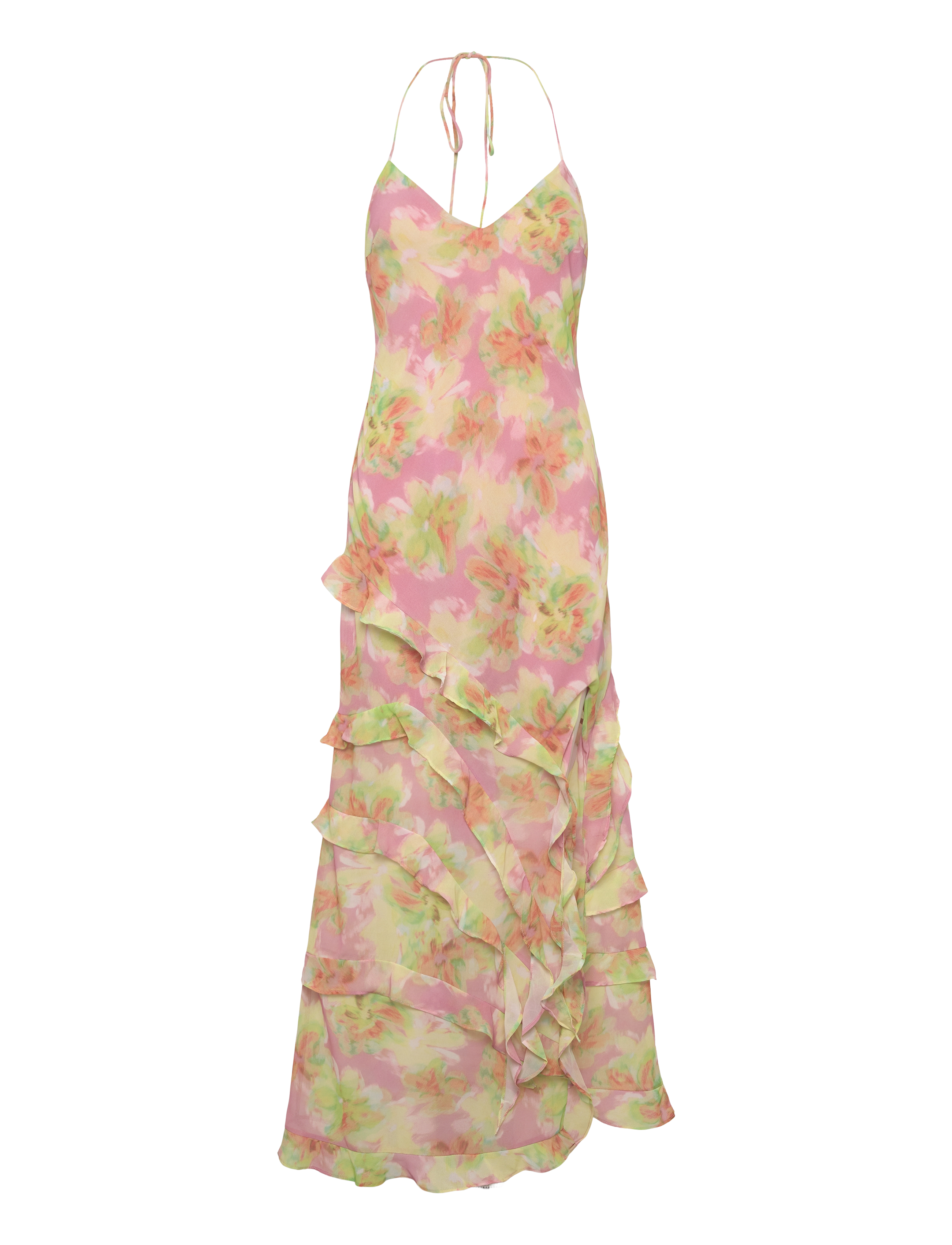 BARDOT Cantara Printed Maxi Kleid Pink - 38 - Damen