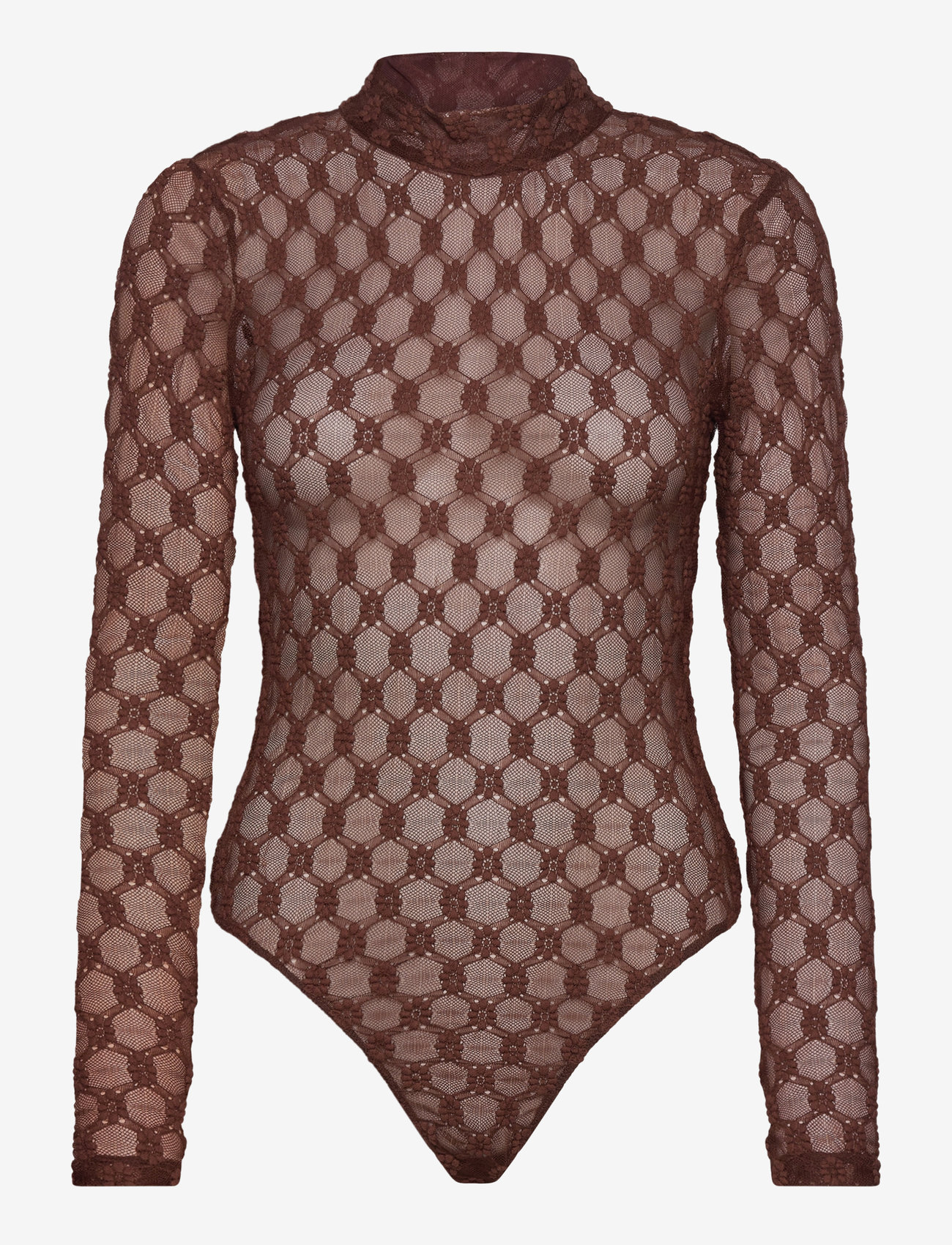 Bardot - ADONI BACKLESS MESH BODYSUIT - bodies - chocolate - 1