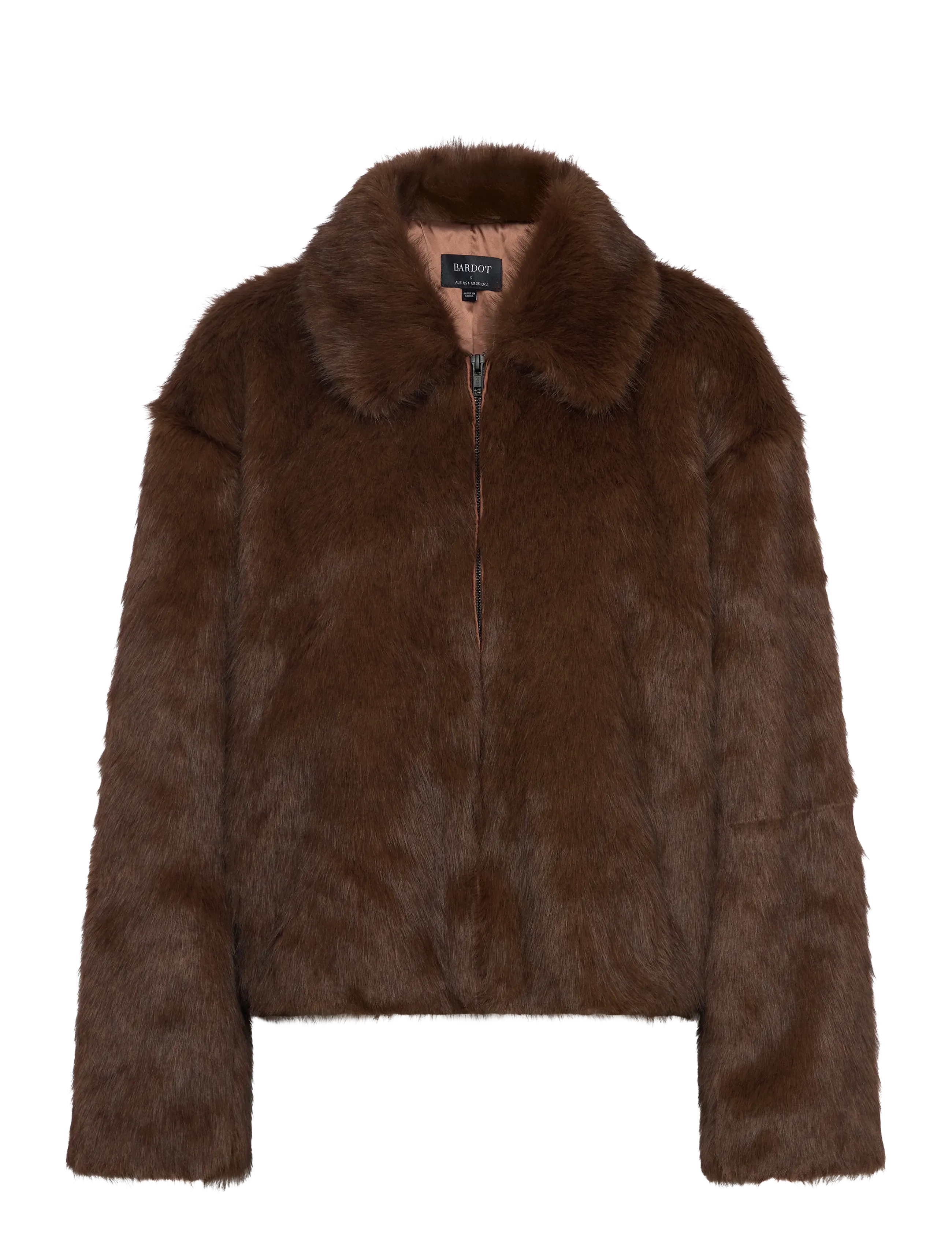 Bardot SYLVIE ZIP FAUX FUR JACKET - Kleidung - CHOCOLATE / brown