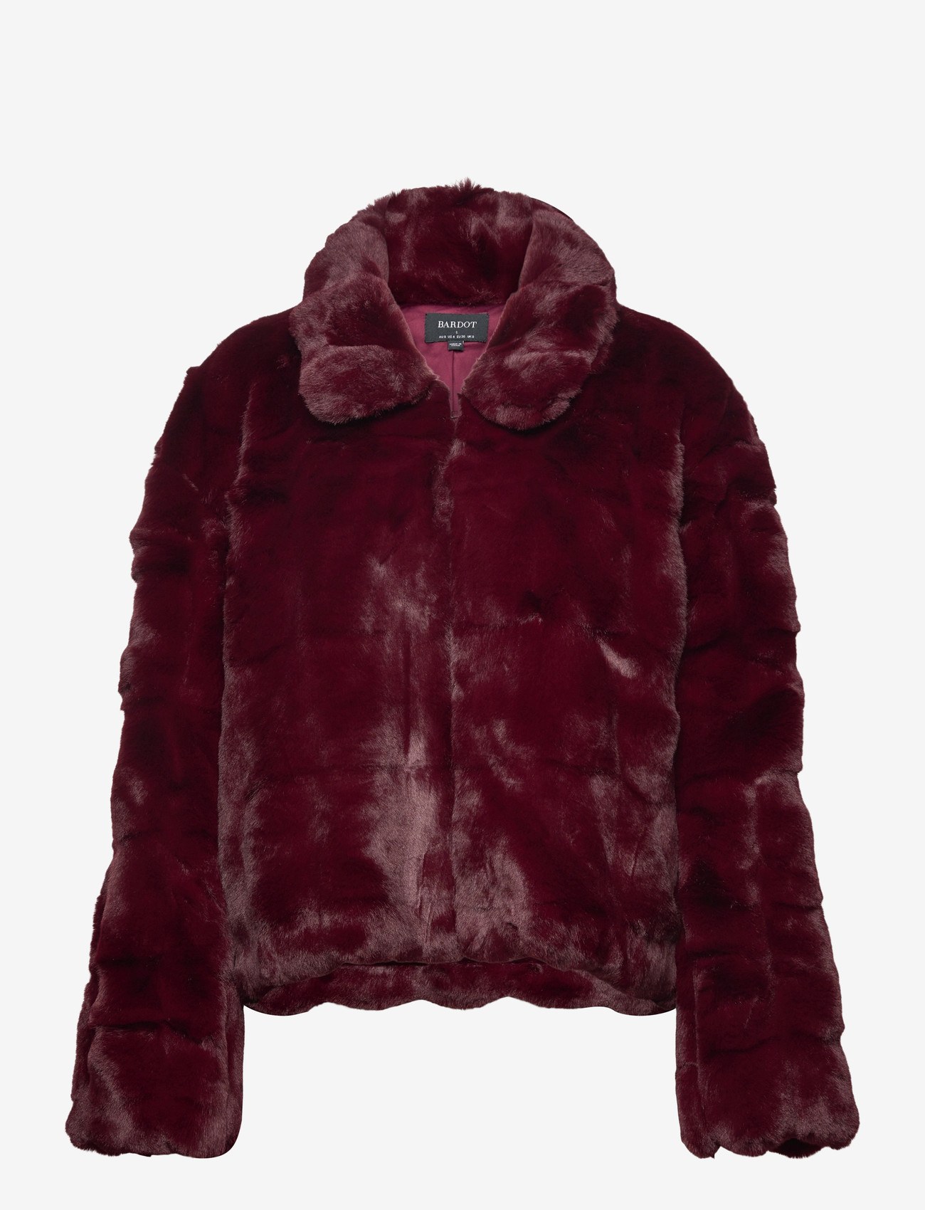 Bardot - SYLVIE ZIP FAUX FUR JACKET - dunjackor - burgundy - 0