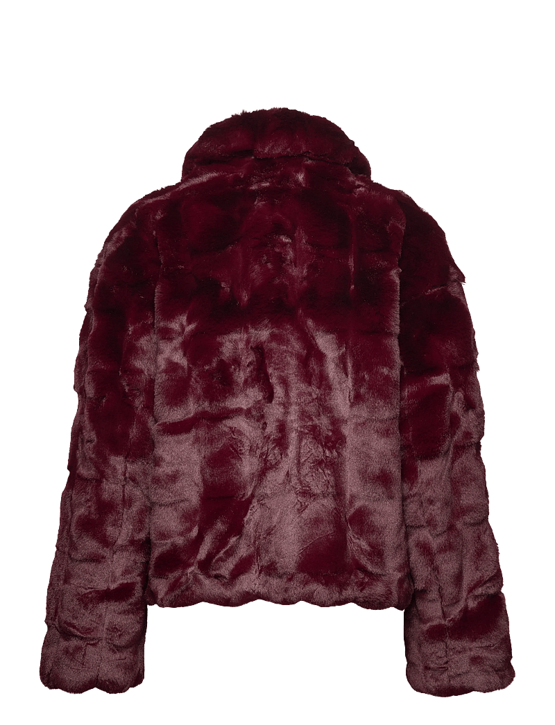 Bardot - SYLVIE ZIP FAUX FUR JACKET - dunjackor - burgundy - 1