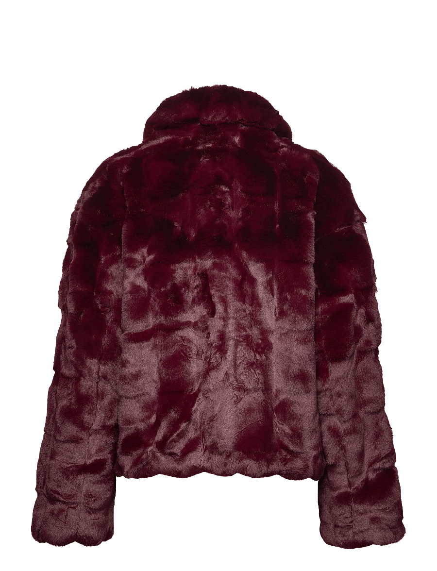 Bardot - SYLVIE ZIP FAUX FUR JACKET - winter jackets - burgundy - 2