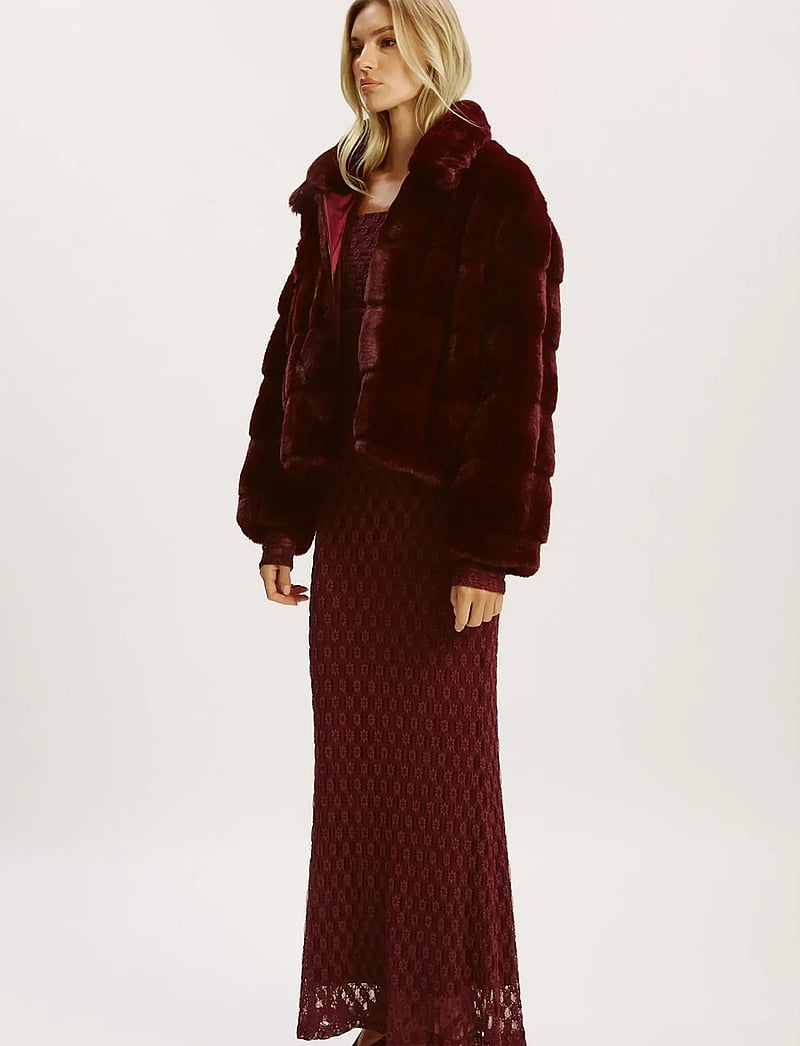 Bardot - SYLVIE ZIP FAUX FUR JACKET - winterjassen - burgundy - 3