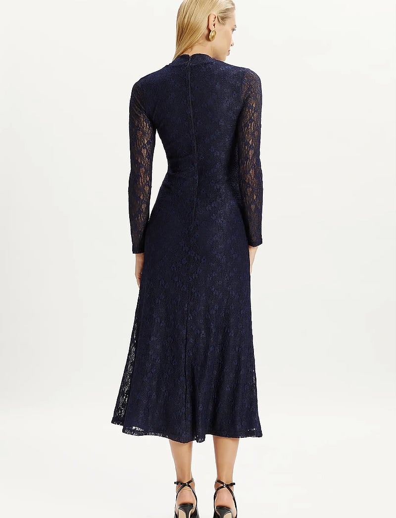 Bardot - OLA LONG SLEEVE MIDI DRESS - robes de soirée - navy - 3