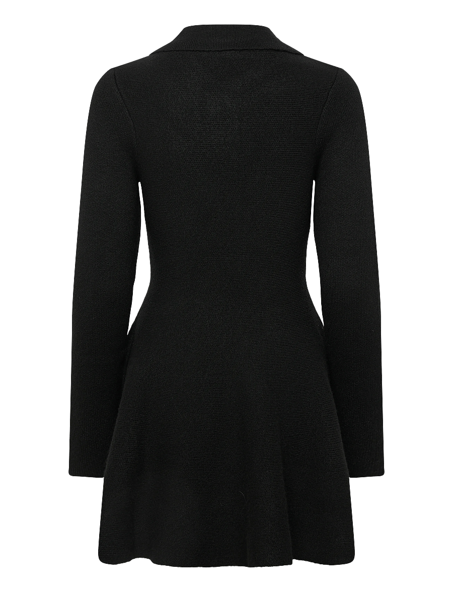 Bardot - LEXTER MINI VOLUME KNIT DRESS - knitted dresses - black - 2