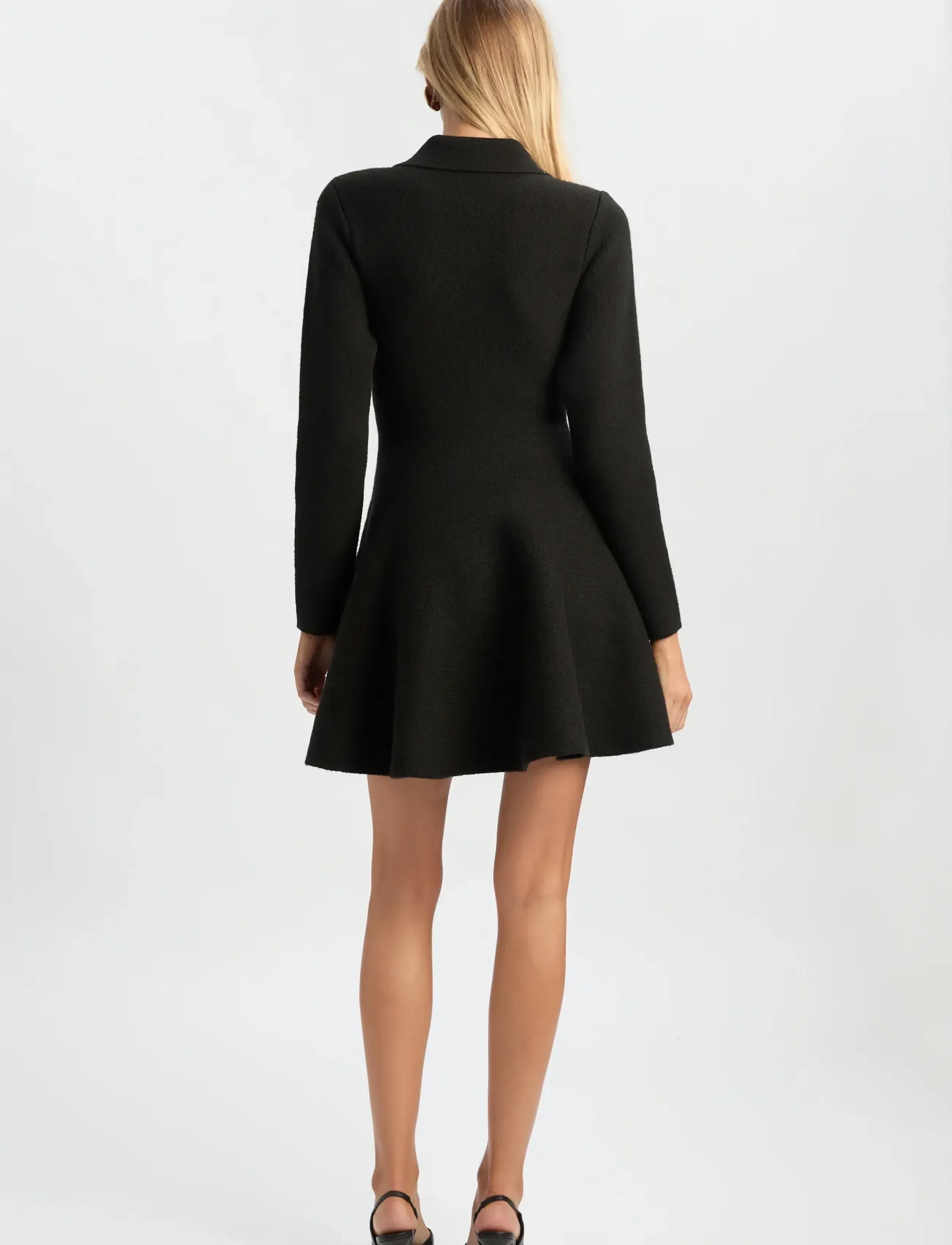 Bardot - LEXTER MINI VOLUME KNIT DRESS - knitted dresses - black - 4