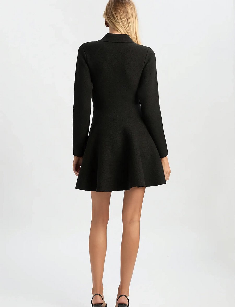 Bardot - LEXTER MINI VOLUME KNIT DRESS - knitted dresses - black - 4