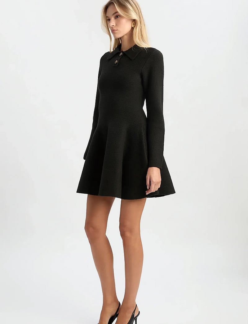 Bardot - LEXTER MINI VOLUME KNIT DRESS - strikkjoler - black - 5