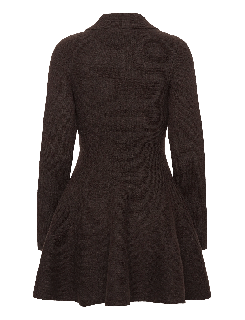 Bardot - LEXTER LONG SLEEVE KNIT DRESS - knitted dresses - chocolate - 2