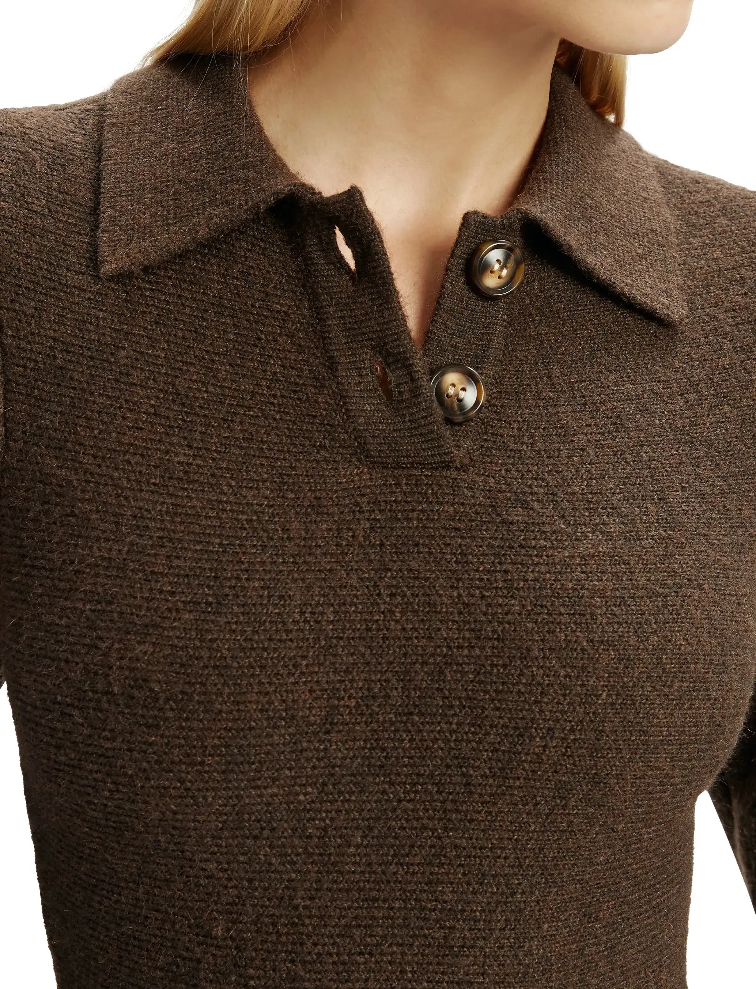 Bardot - LEXTER MINI VOLUME KNIT DRESS - strikkjoler - chocolate - 5