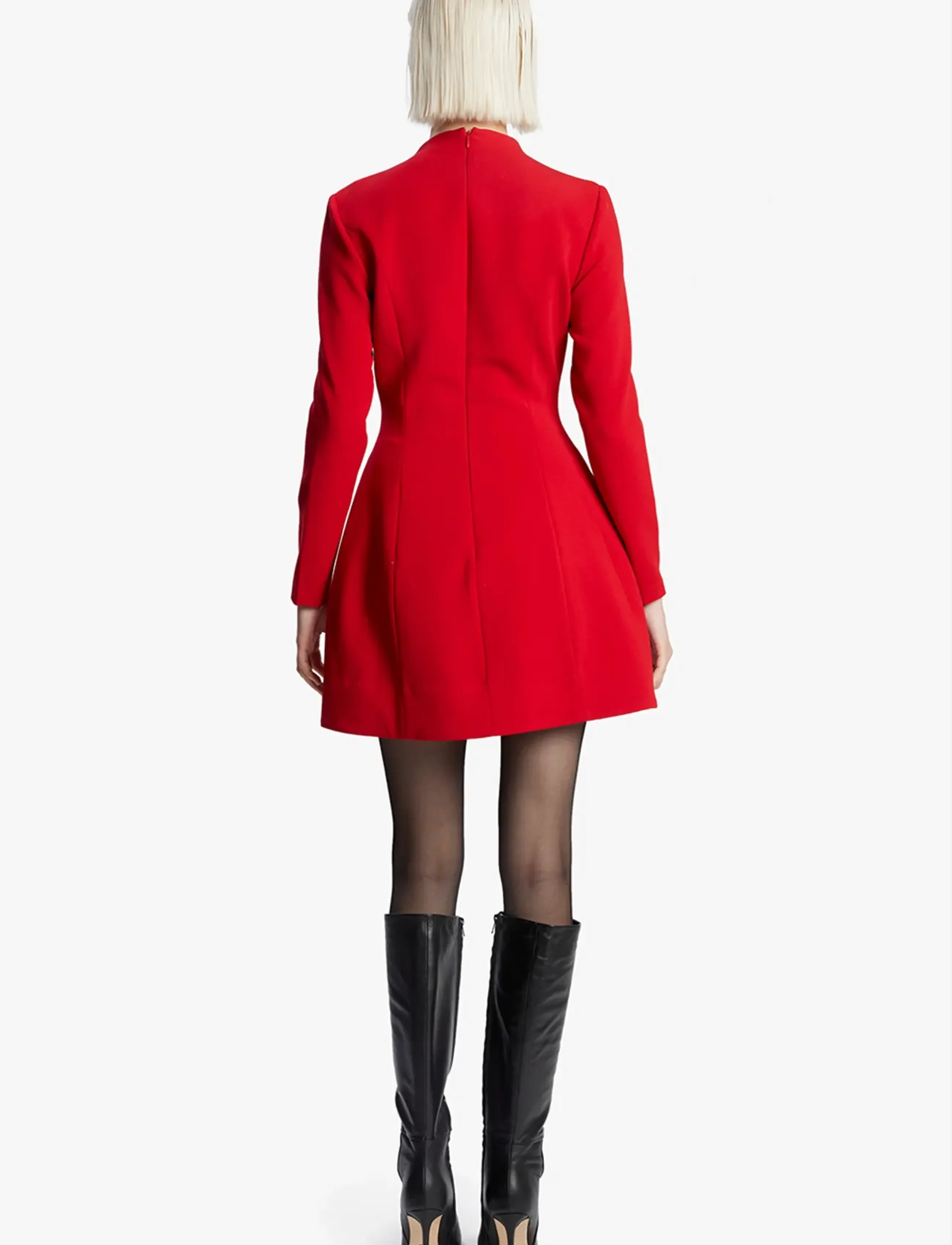 Bardot - DELPHI LONG SLEEVE MINI DRESS - burgundy - 5