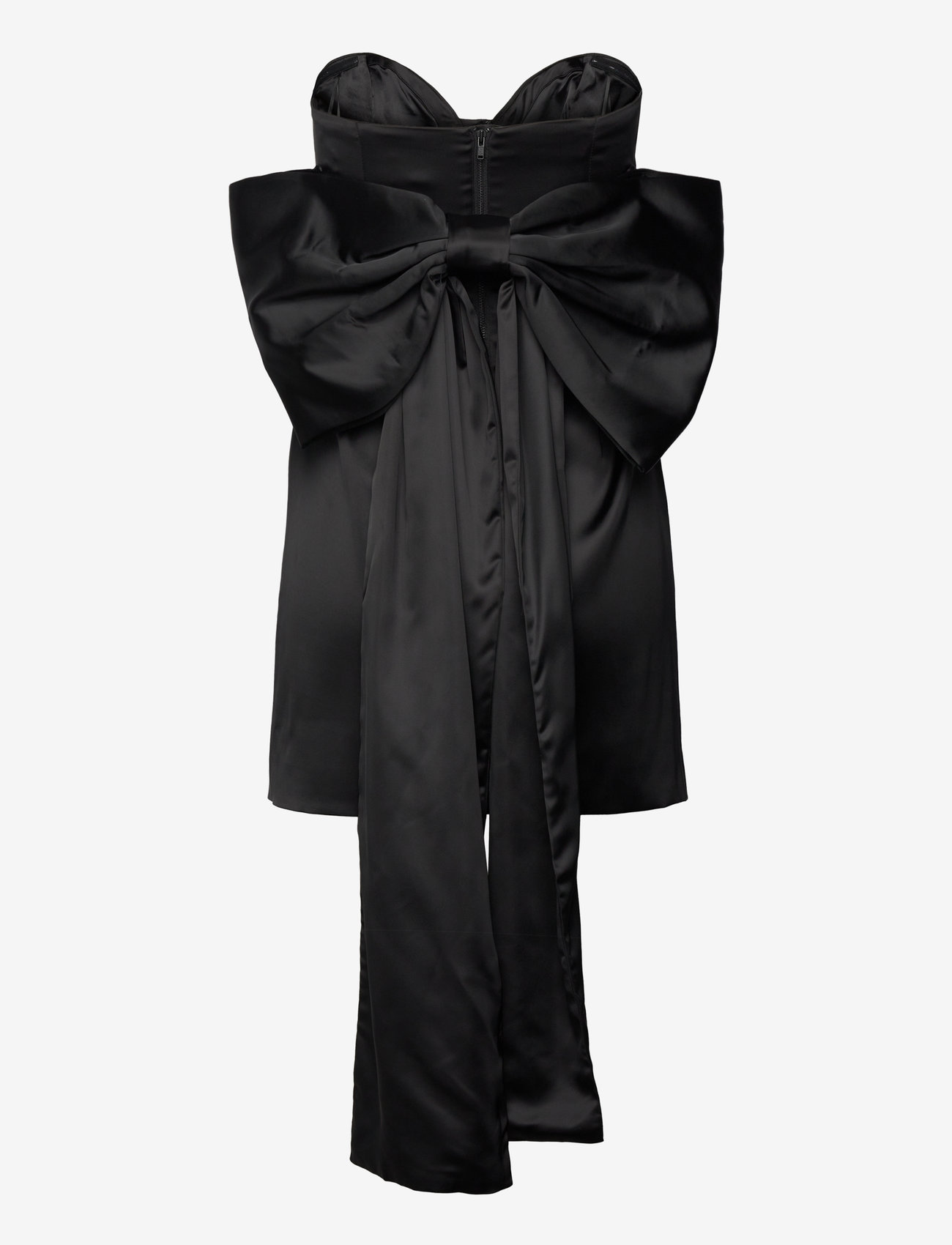 Bardot - ELENI BOW BACK SATIN DRESS - proginės suknelės - black - 2