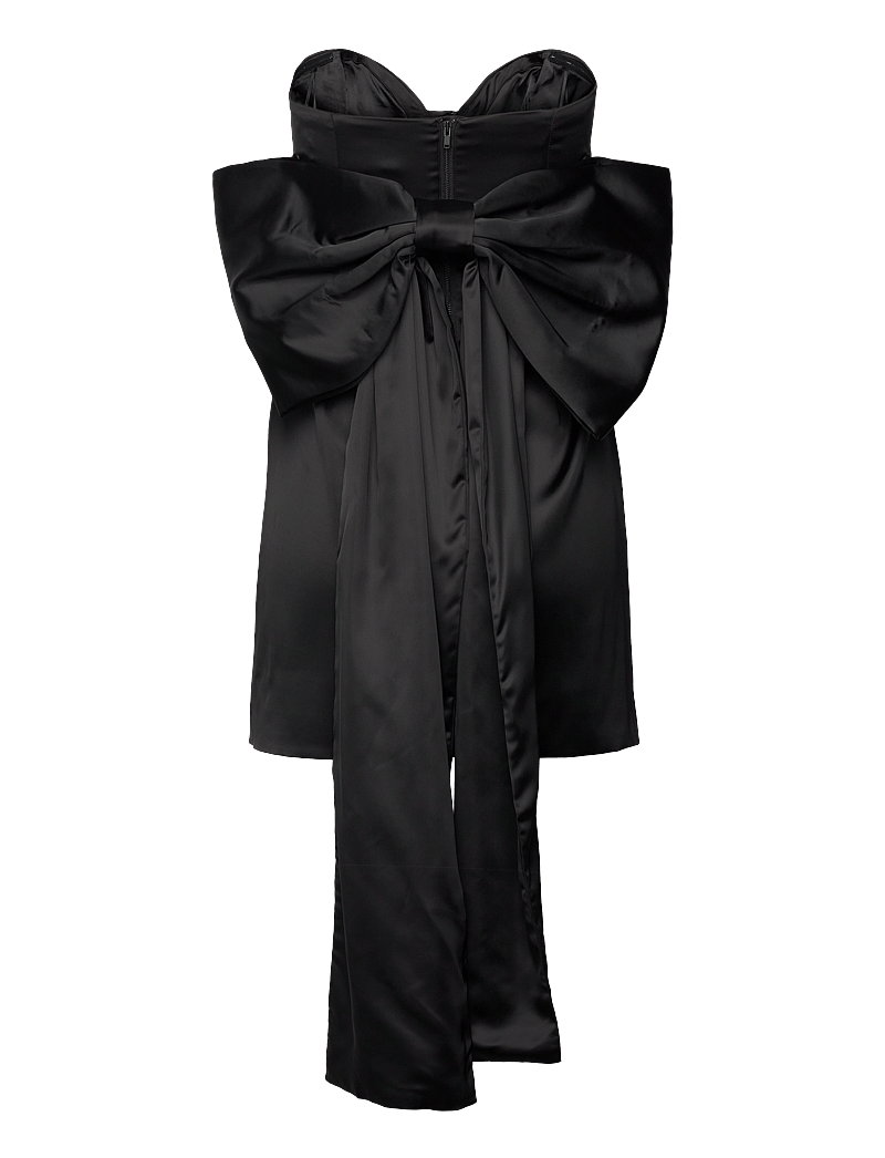 Bardot - ELENI BOW BACK SATIN DRESS - proginės suknelės - black - 2