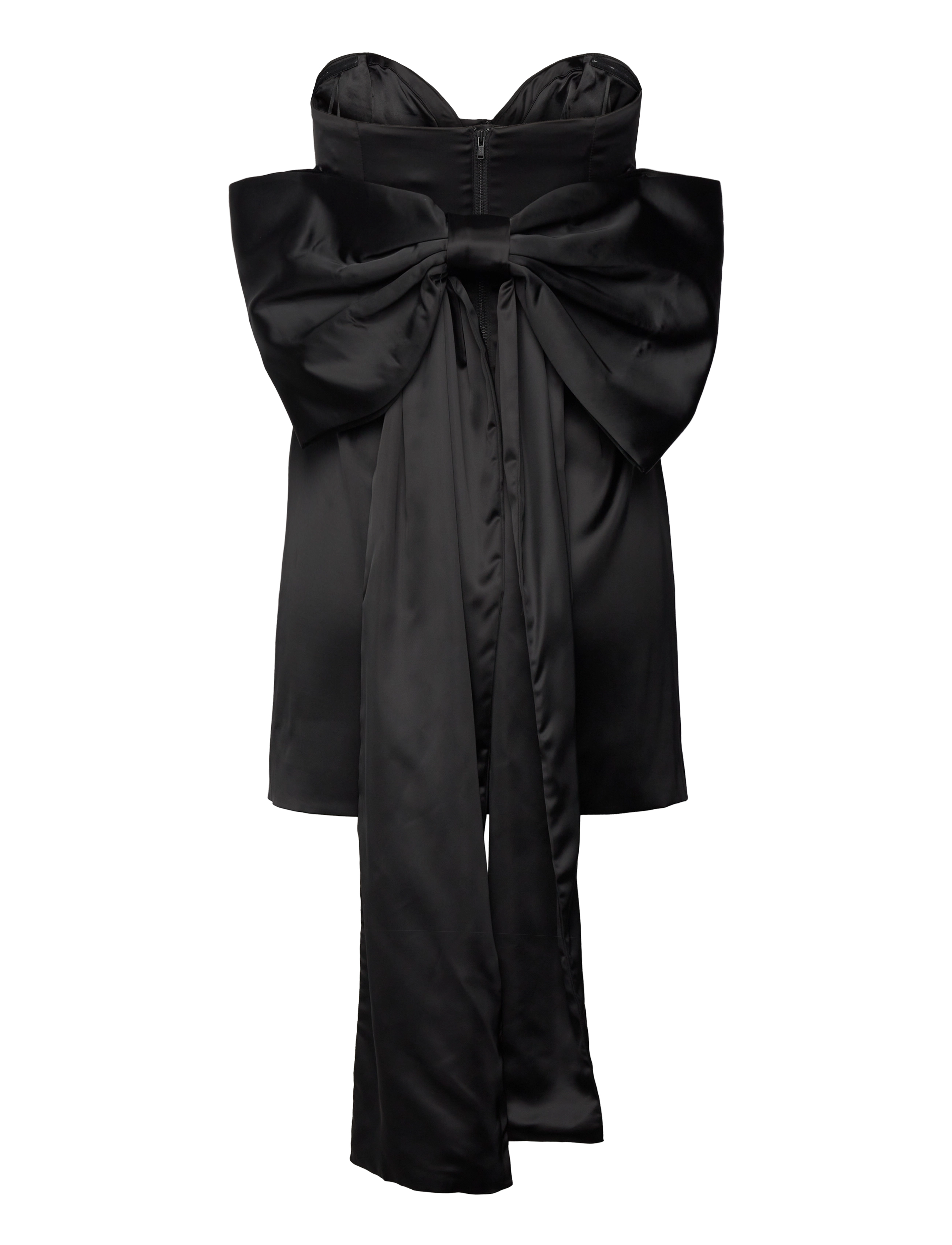 Bardot - ELENI BOW BACK SATIN DRESS - festtøj til outletpriser - black - 2
