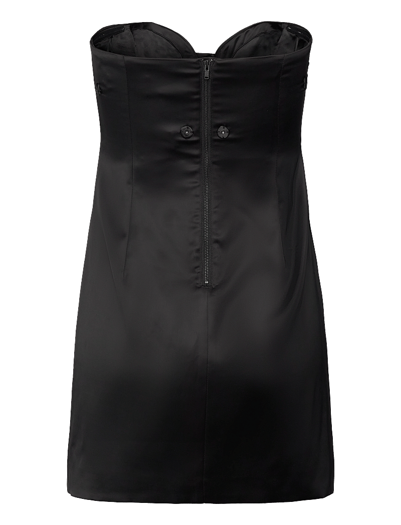 Bardot - ELENI BOW BACK SATIN DRESS - proginės suknelės - black - 3