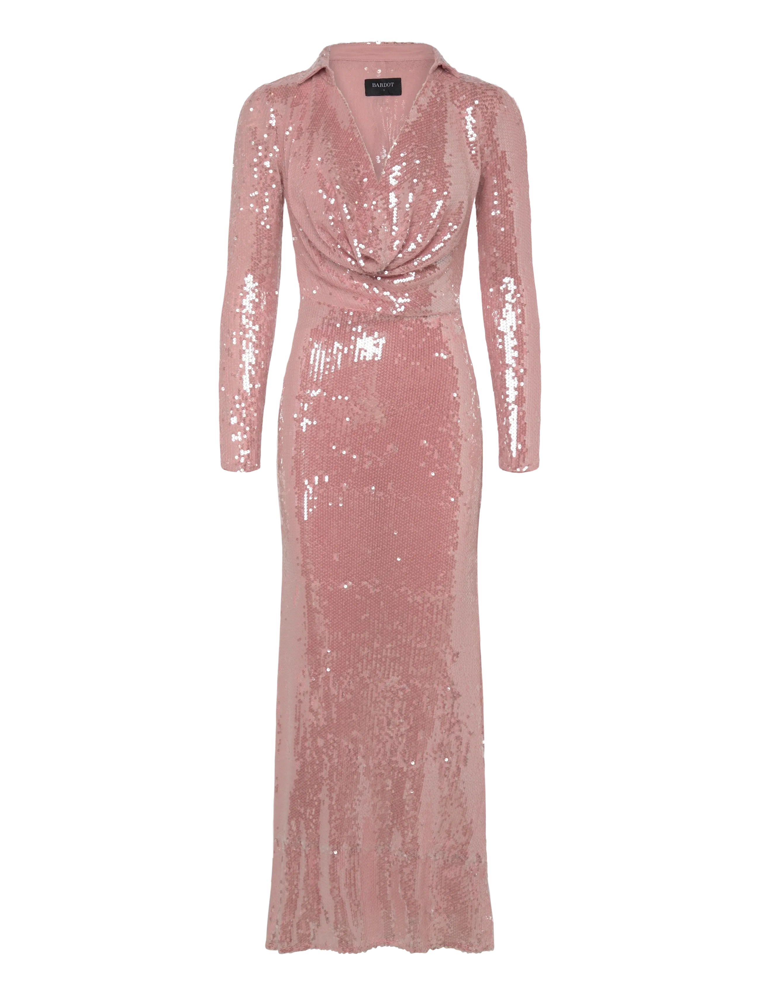 Bardot - LOREL SEQUIN MESH MIDI DRESS - paillettenkleider - bliss pink - 1