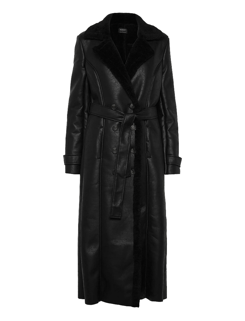 Bardot - VEGAN LEATHER TRENCH COAT - mäntel - black - 1