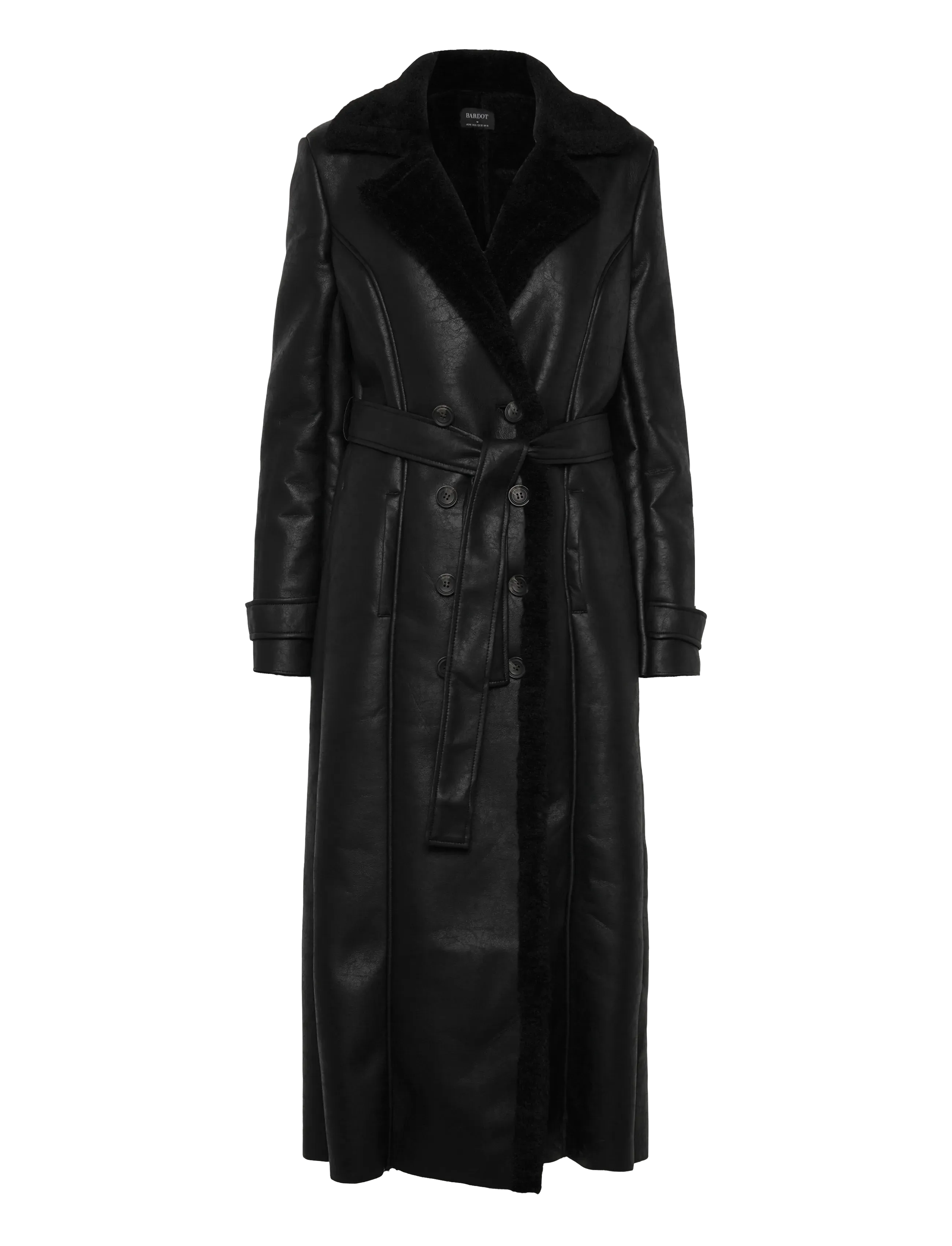 Bardot VEGAN LEATHER TRENCH COAT - Kleidung - BLACK / black