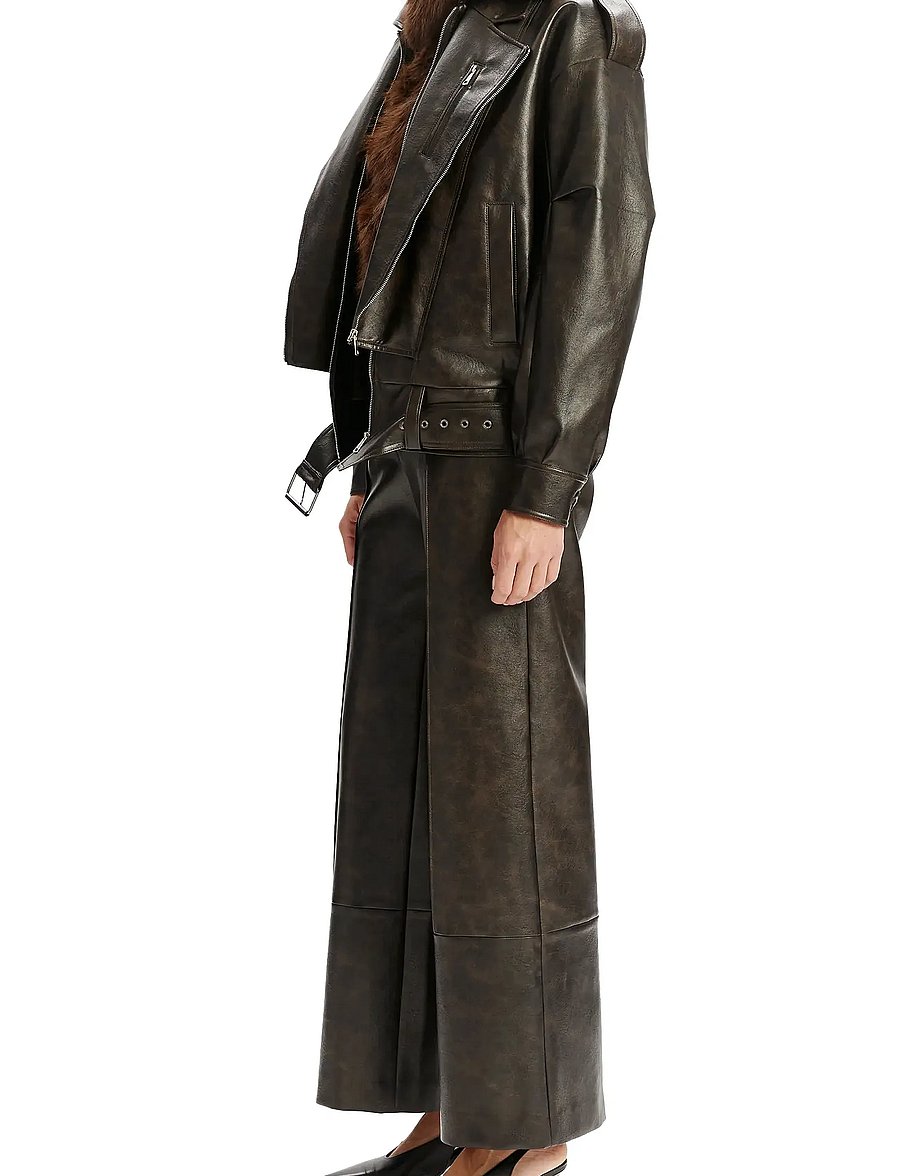 Bardot - KAVI VEGAN LEATHER JACKET - lederjacken - dark choco - 4